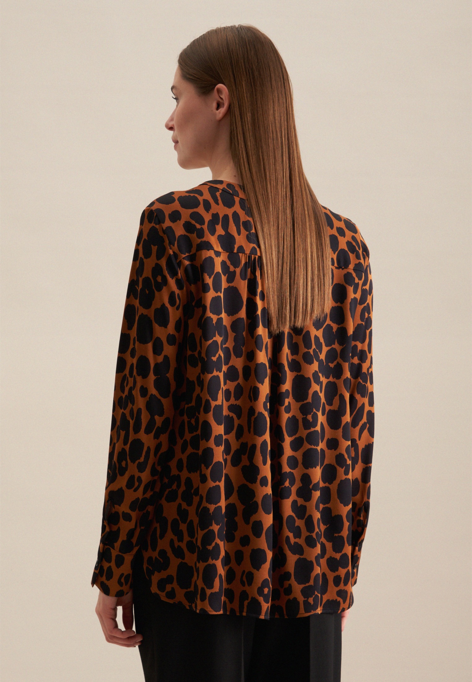 seidensticker Shirtbluse »Schwarze Rose« 1/1 V-Neck Druck