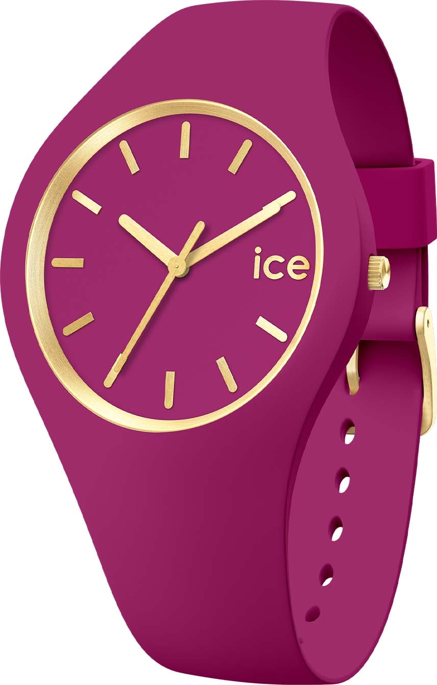 ice-watch Quarzuhr »ICE glam brushed Orchid S, 020540«, Armbanduhr, Damenuhr, analog, Silikonarmband