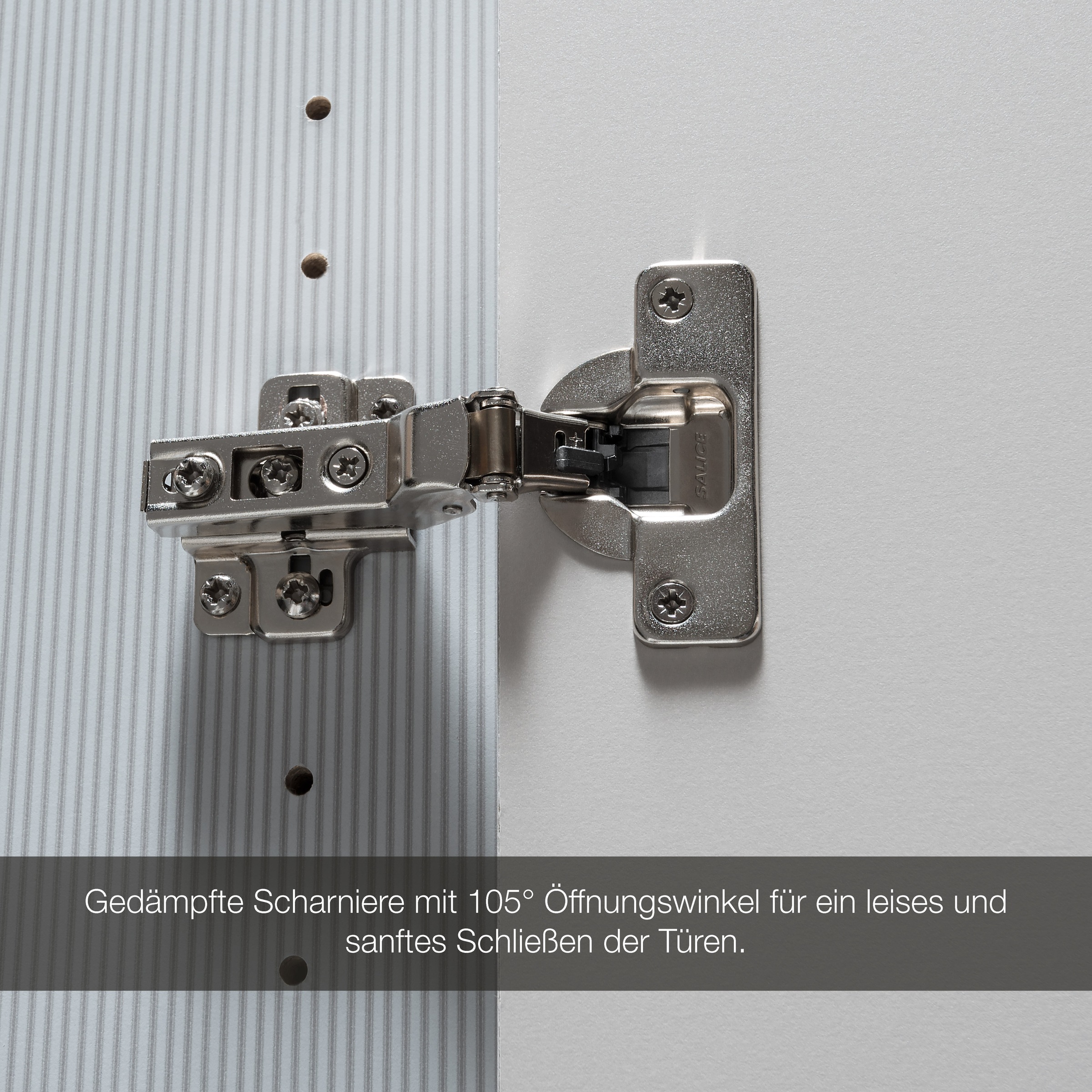 Musterring Kleiderschrank »San Diego, Kleiderschrank, Schrank, Garderobe, mit Glastüren« weiß, Türen gedämpft, 2 Höhen, mehrere Breiten, MADE IN GERMANY, 1 Stk. tlg. 3-türig (gedämpft), 4 Böden, 2 Kleiderstangen, Chromgriffe