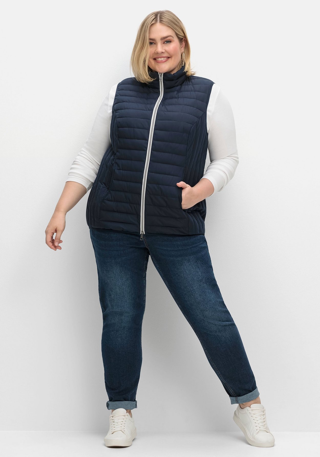 Sheego Steppweste »Steppweste mit 2-Wege-Zipper«