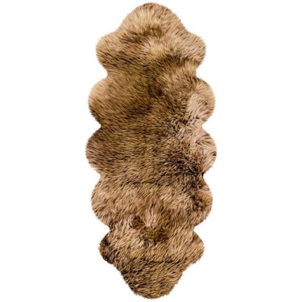 Heitmann Felle Fellteppich »Doppel-Lammfell«, fellförmig, echtes Austral. Lammfell, auch als Bettvorleger geeignet