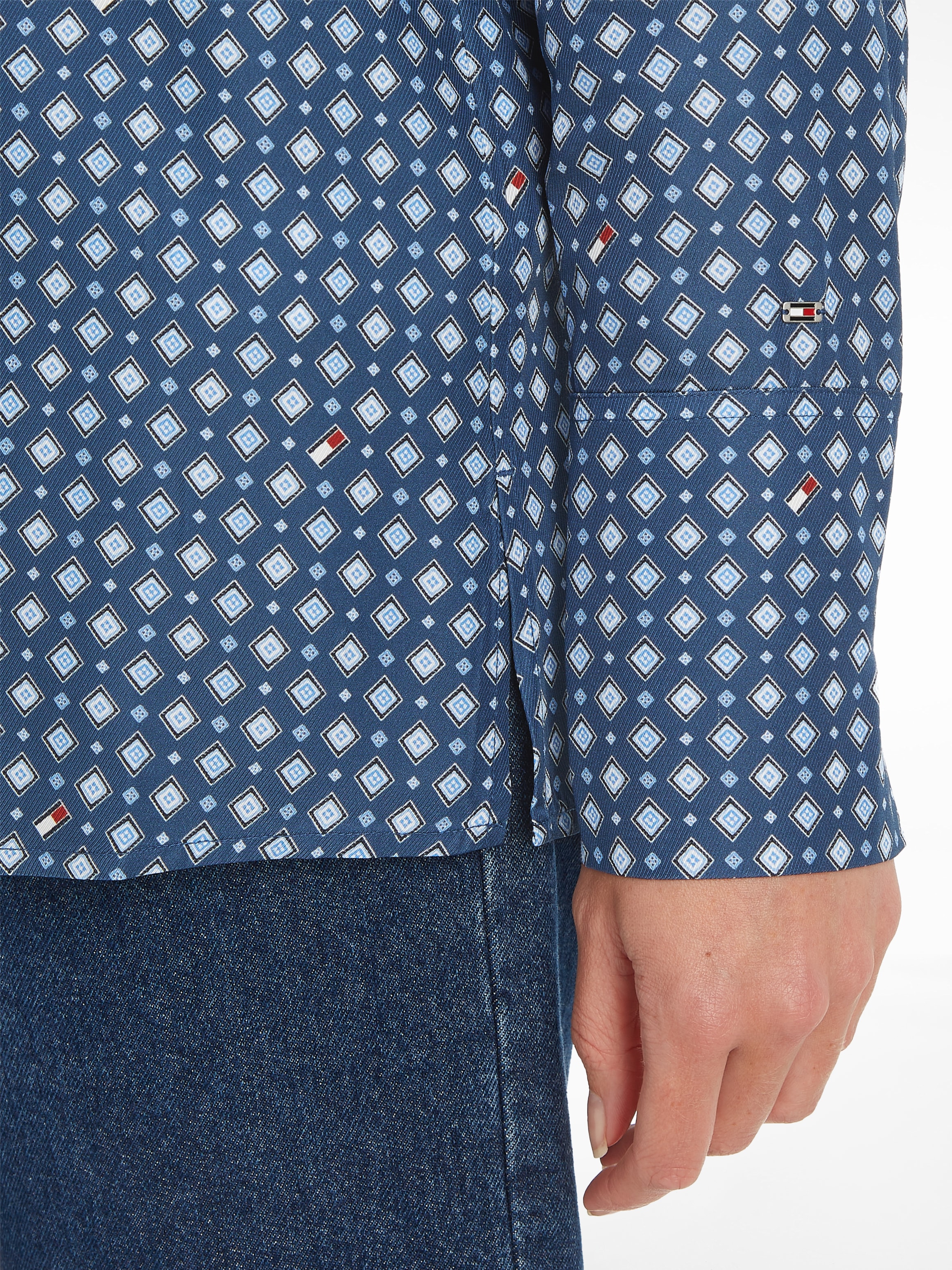 Tommy Hilfiger Hemdbluse »FOULARD REGULAR SHIRT«, mit Tommy Hilfiger Logo