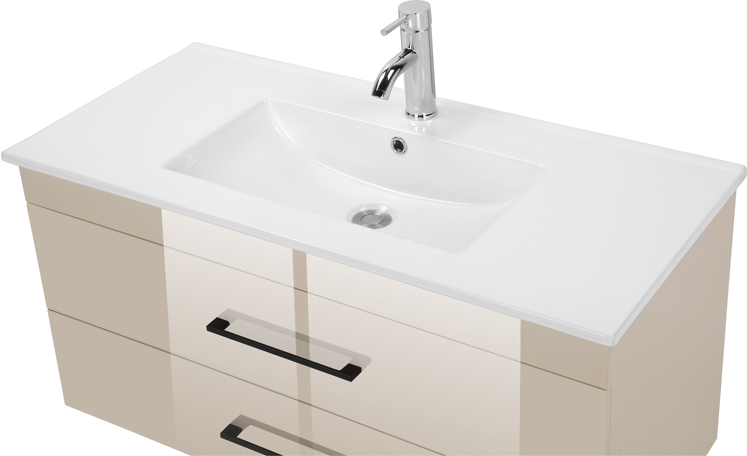 welltime Waschtisch »Florenz«, Waschplatz mit 2 Auszügen und Softclose Breite 100cm