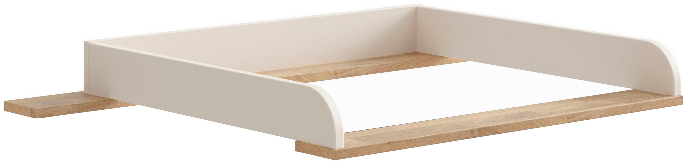 PAIDI Wickelaufsatz »STIENE in Beige oder Grau, zur Erweiterung der Kommode« B/H/T ca. 123/12/80cm,  Wickelauflage mit Eiche Massivholz und gerundeten Kanten