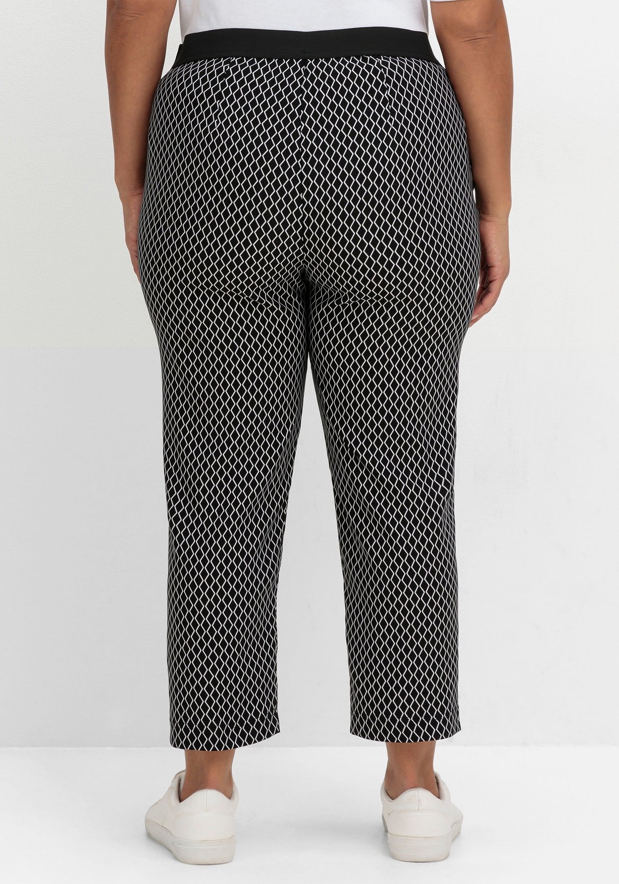 Sheego Schlupfhose »Schmale 7/8-Hose aus Bengalin, mit Grafikprint«