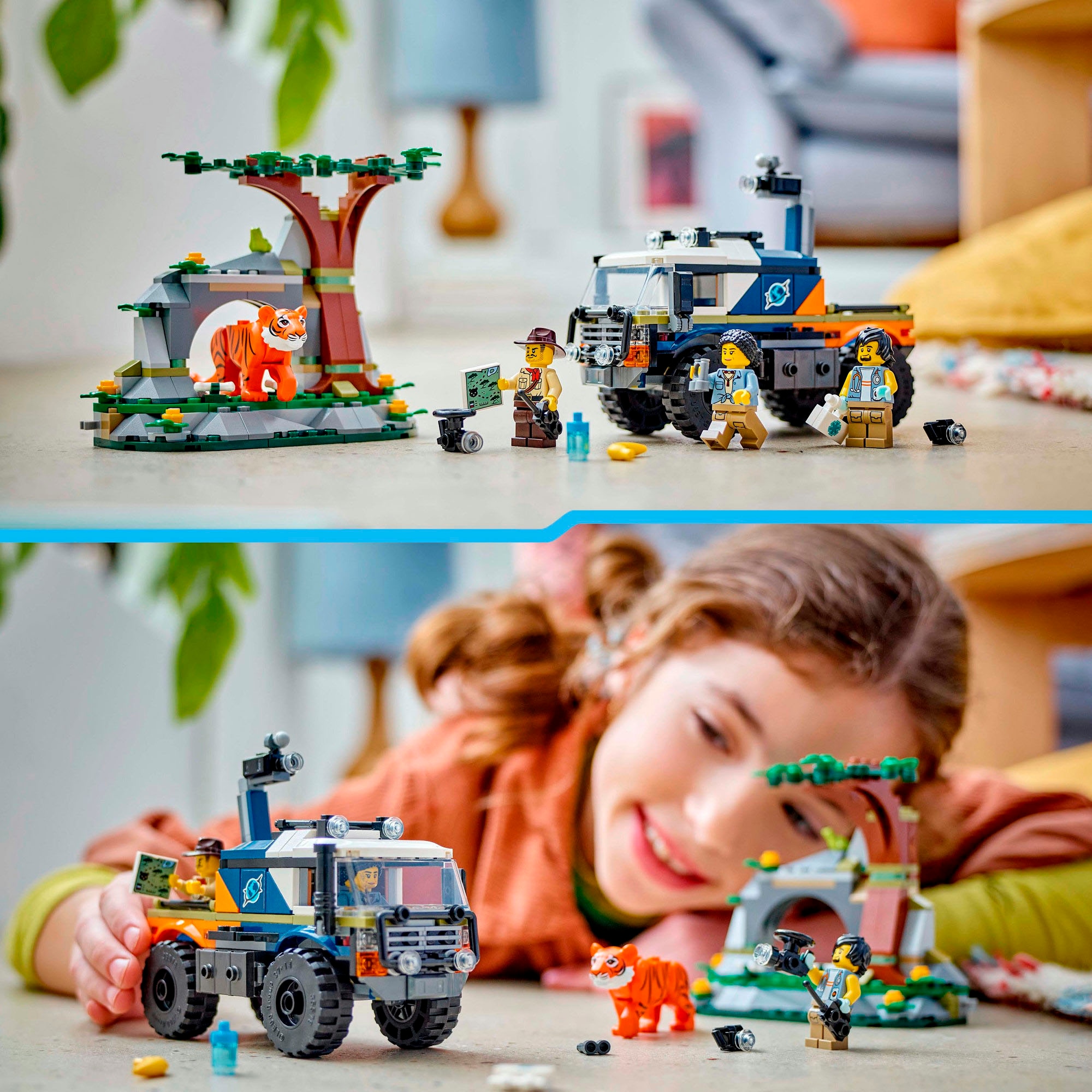 LEGO® Konstruktionsspielsteine »Dschungelforscher-Truck (60426), LEGO City«, (314 St.), Made in Europe