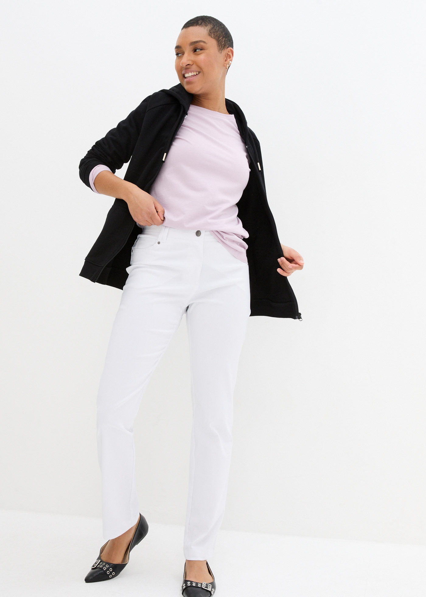 bonprix Stretch-Hose »Bengalin-Stretch-Hose mit Bequembund, Straight«  Bengalin-Stretch-Hose mit Bequembund, Straight