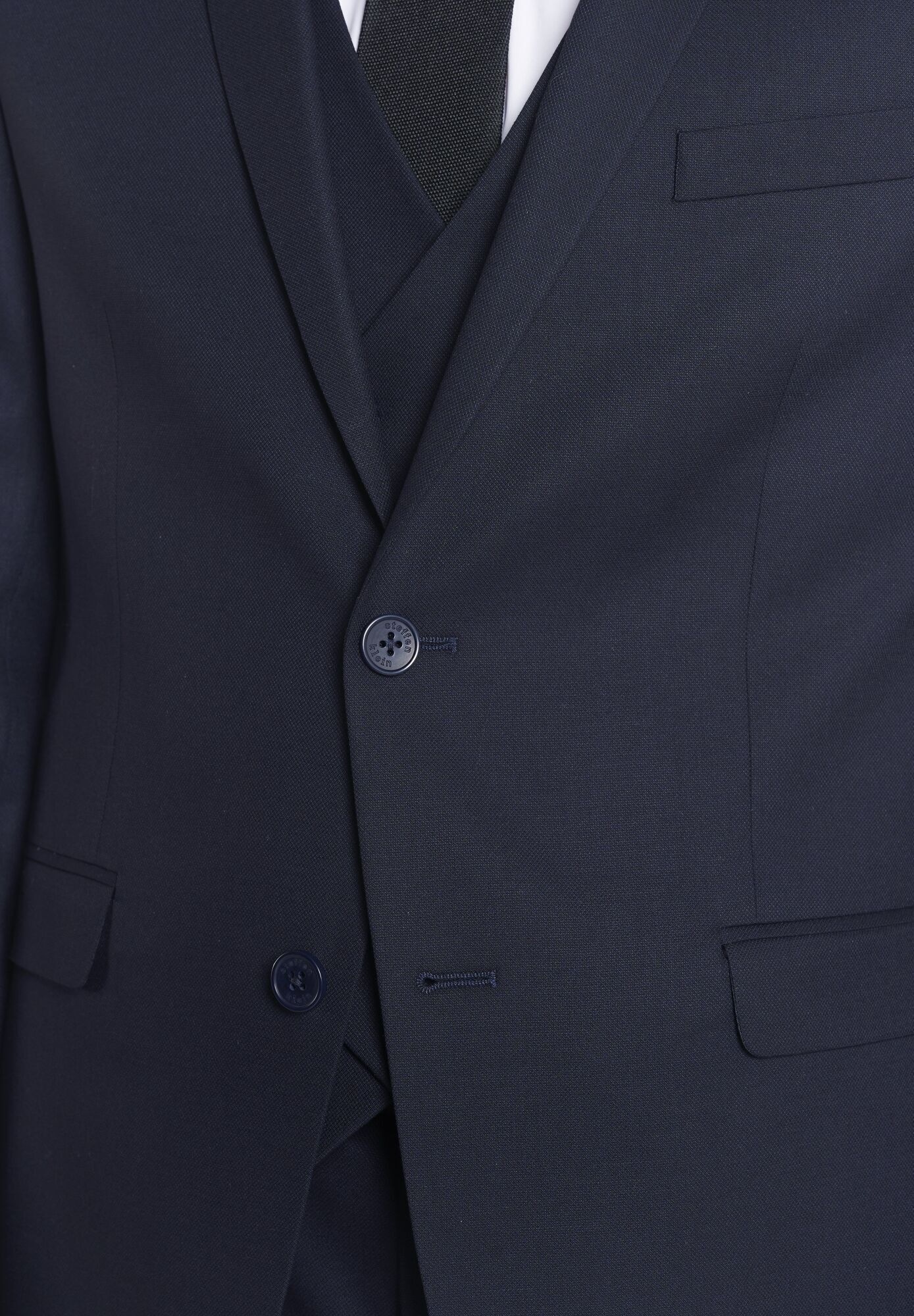 SteffenKlein Anzug 3-teilig »SteffenKlein Anzug« regular fit bestehend aus  Slim Fit-Sakko, schmaler Hose und Weste

