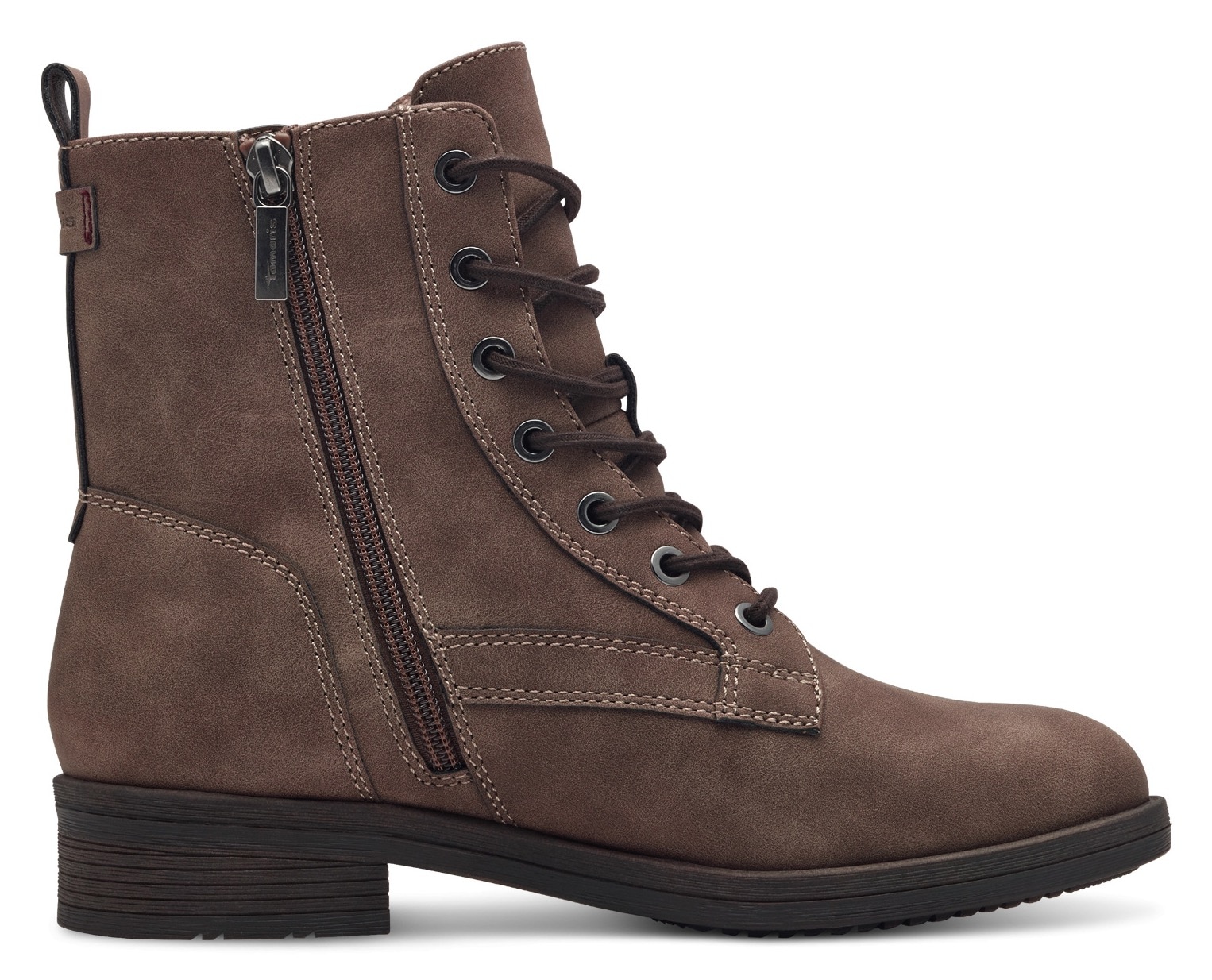 Tamaris Schnürboots »SHAE«, Blockabsatz, Schnürboots Stiefelette mit Zierreißverschluss
