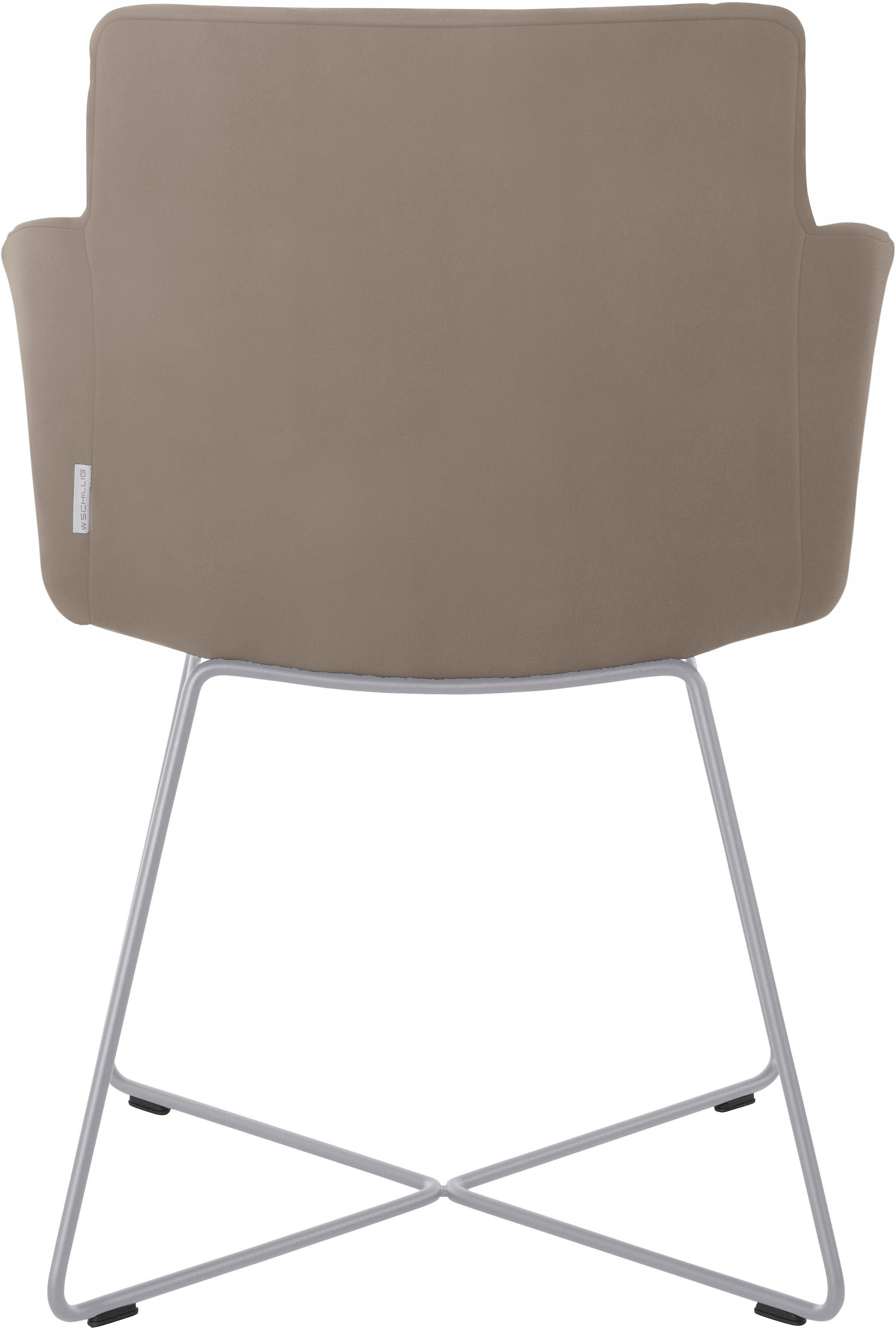 W.SCHILLIG Armlehnstuhl »jakob« () mit Drahtrohrgestell in Silber matt