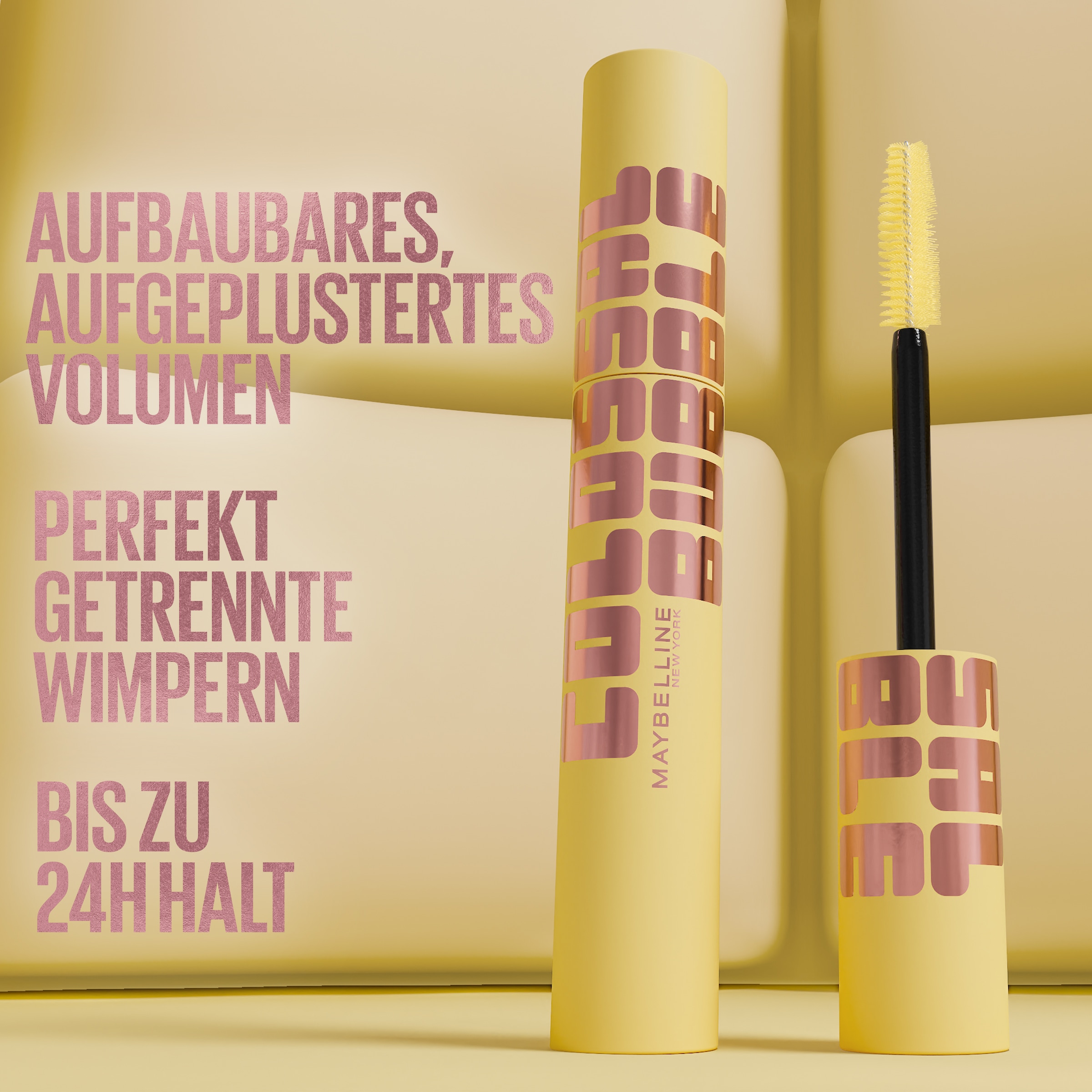 MAYBELLINE NEW YORK Mascara »COLOSSAL BUBBLE MASCARA« maximales Volumen ganz einfach aufbauen – Wimper für Wimper