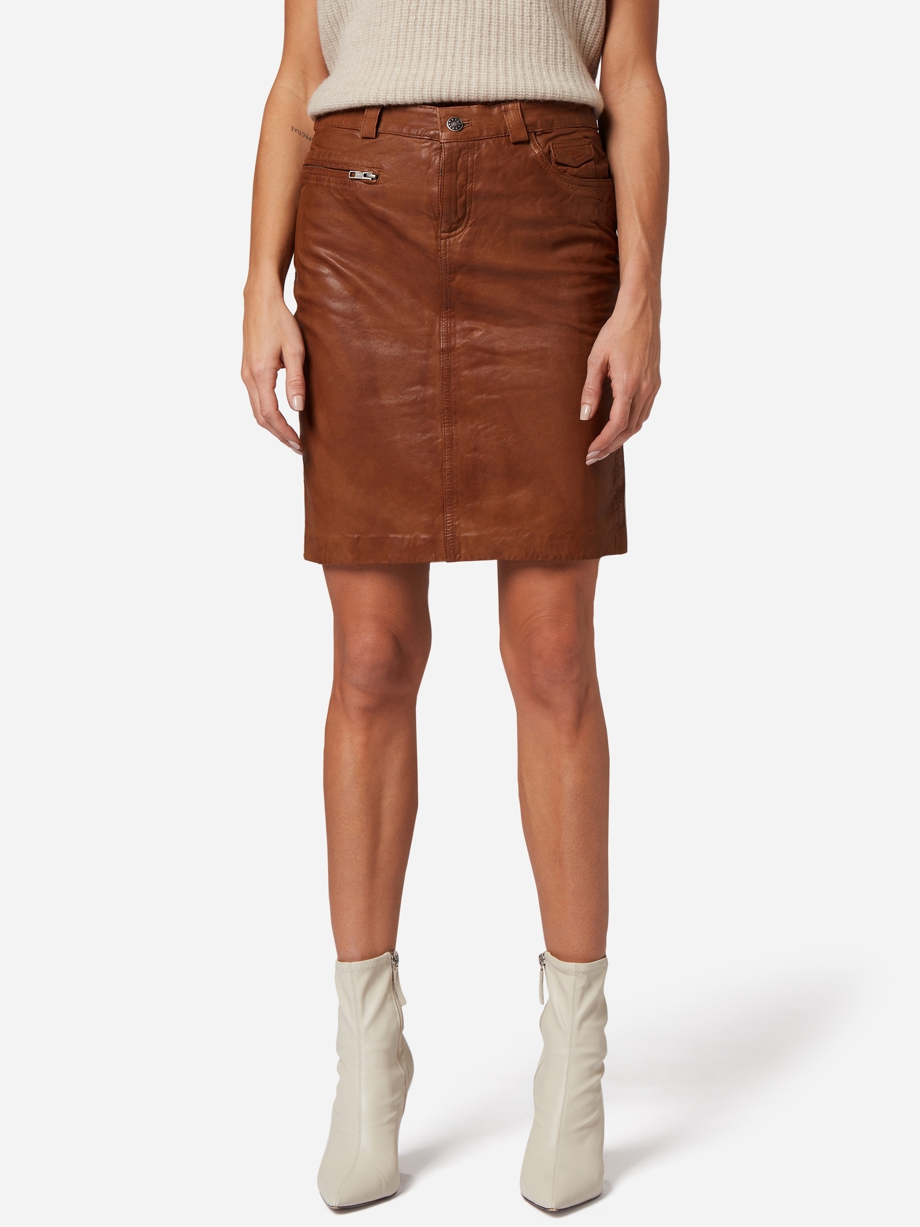 RICANO Bleistiftrock »Lederrock 0132 Skirt« Handgefertigt aus echtem Leder