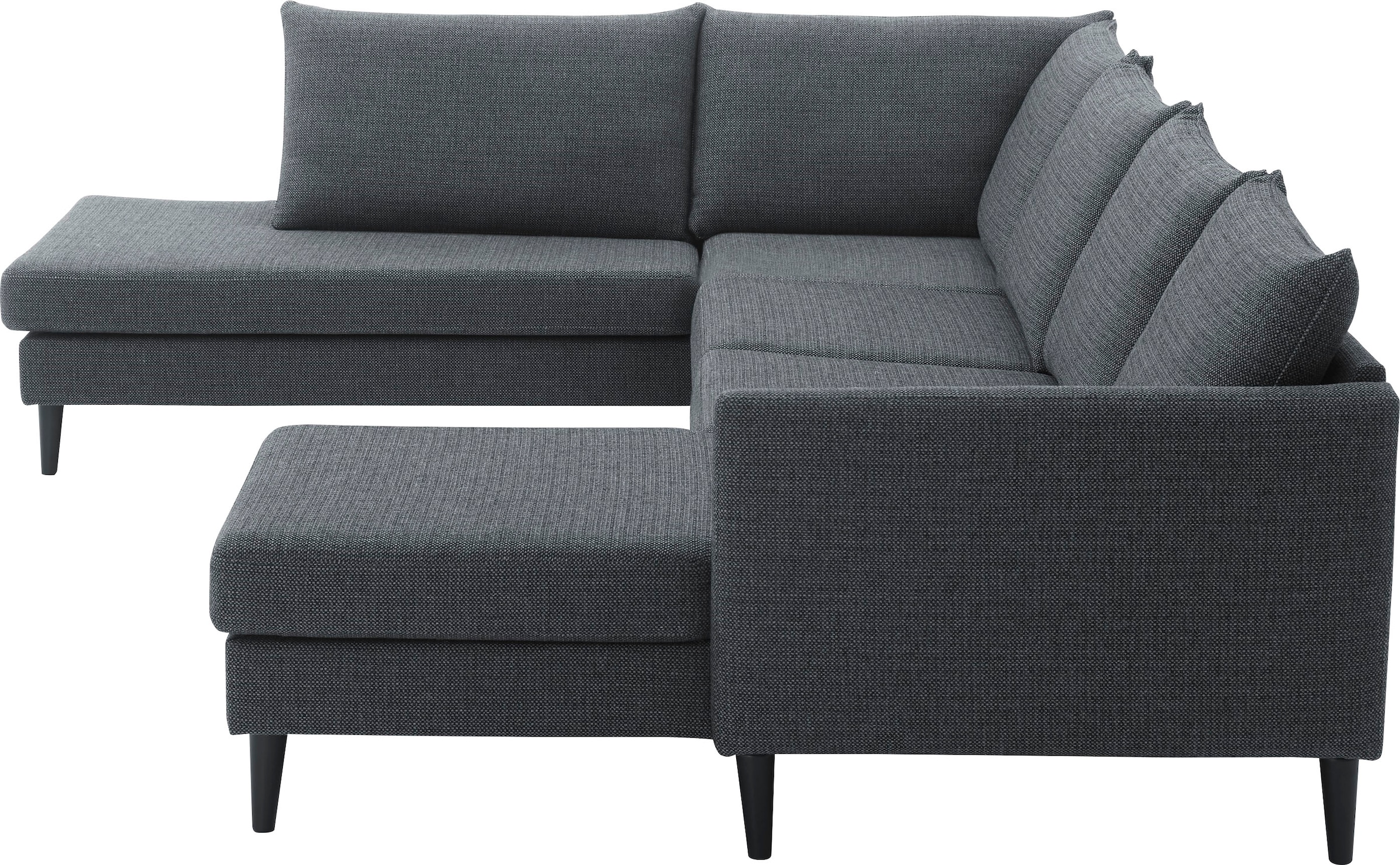ATLANTIC home collection Wohnlandschaft »Rekvik U-Form«, mit Wellenunterfederung, mit Massivholzfüßen