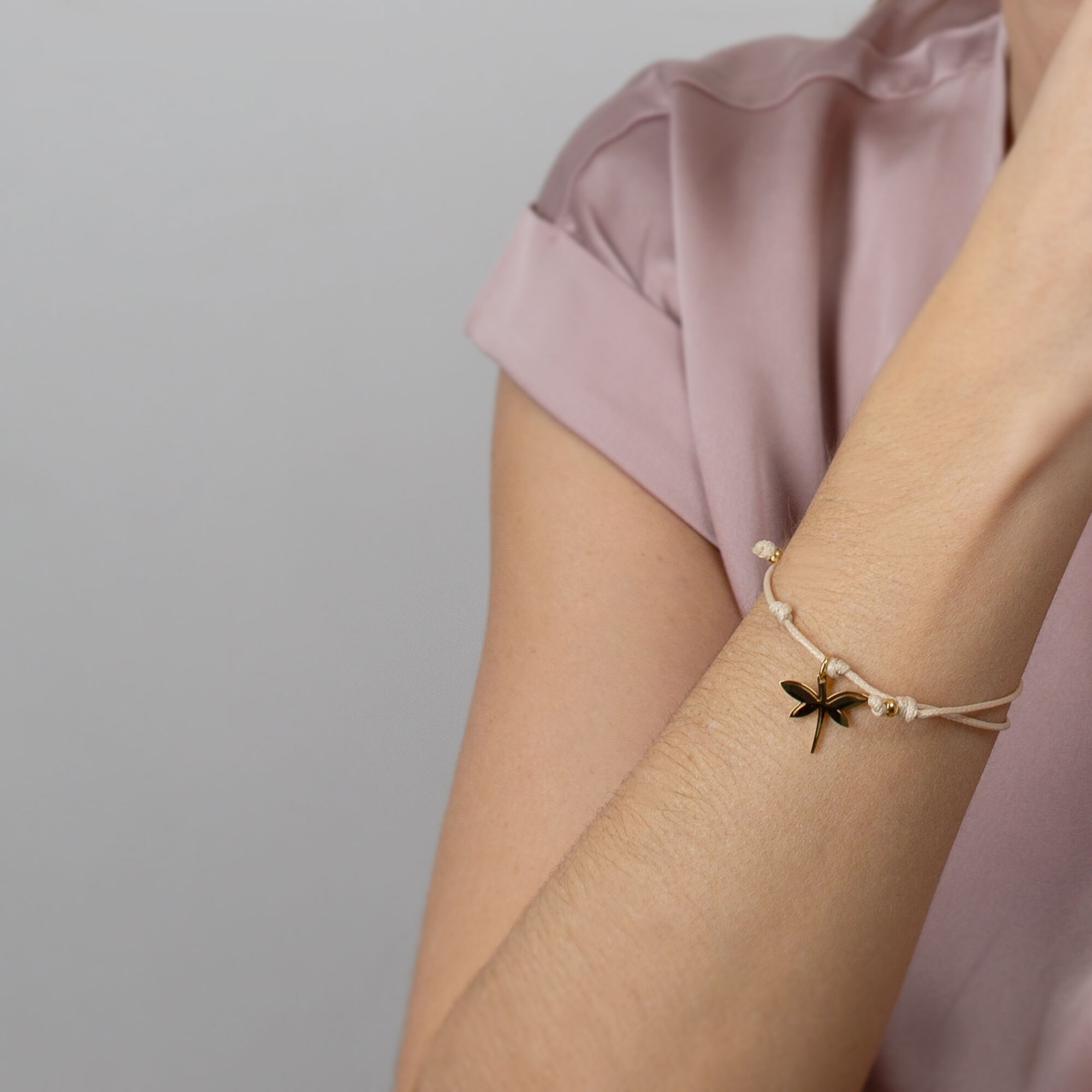 AILORIA Armband »Armband beige/silber LIBELLULE«