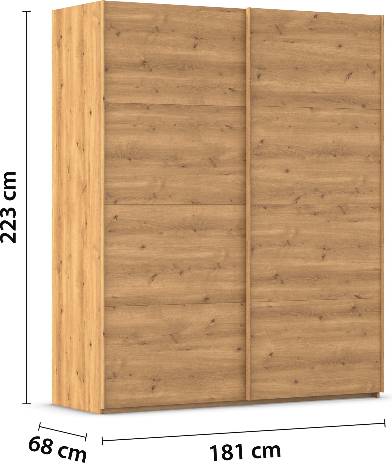 rauch Schwebetürenschrank »Kleiderschrank Schrank Garderobe Schlafzimmerschrank SCALE-FYRA« edle viergeteilte Türen viele Farben und Griff-Farben MADE IN GERMANY