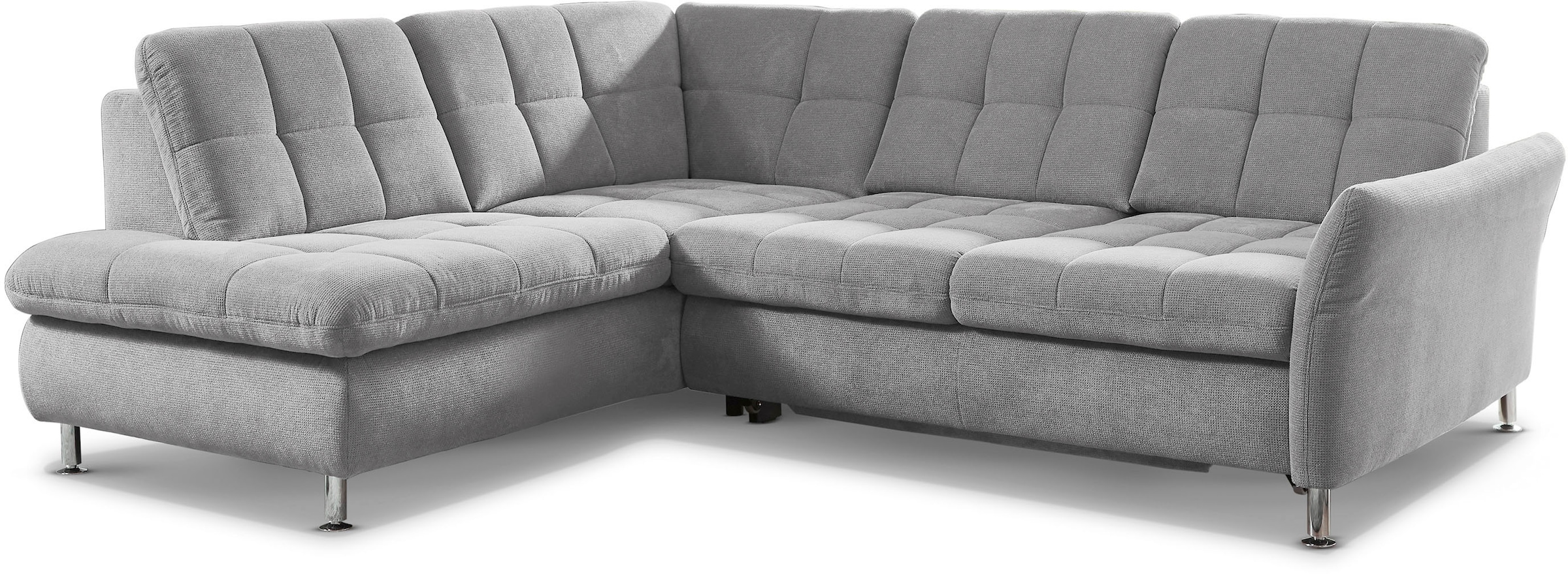 Die PlanBar Ecksofa »MP-IN20016 L-Form mit Kaltschaum-Polsterung« wahlweise mit Kopfstützen und Bettfunktion, mit Kaltschaum-Polsterung
