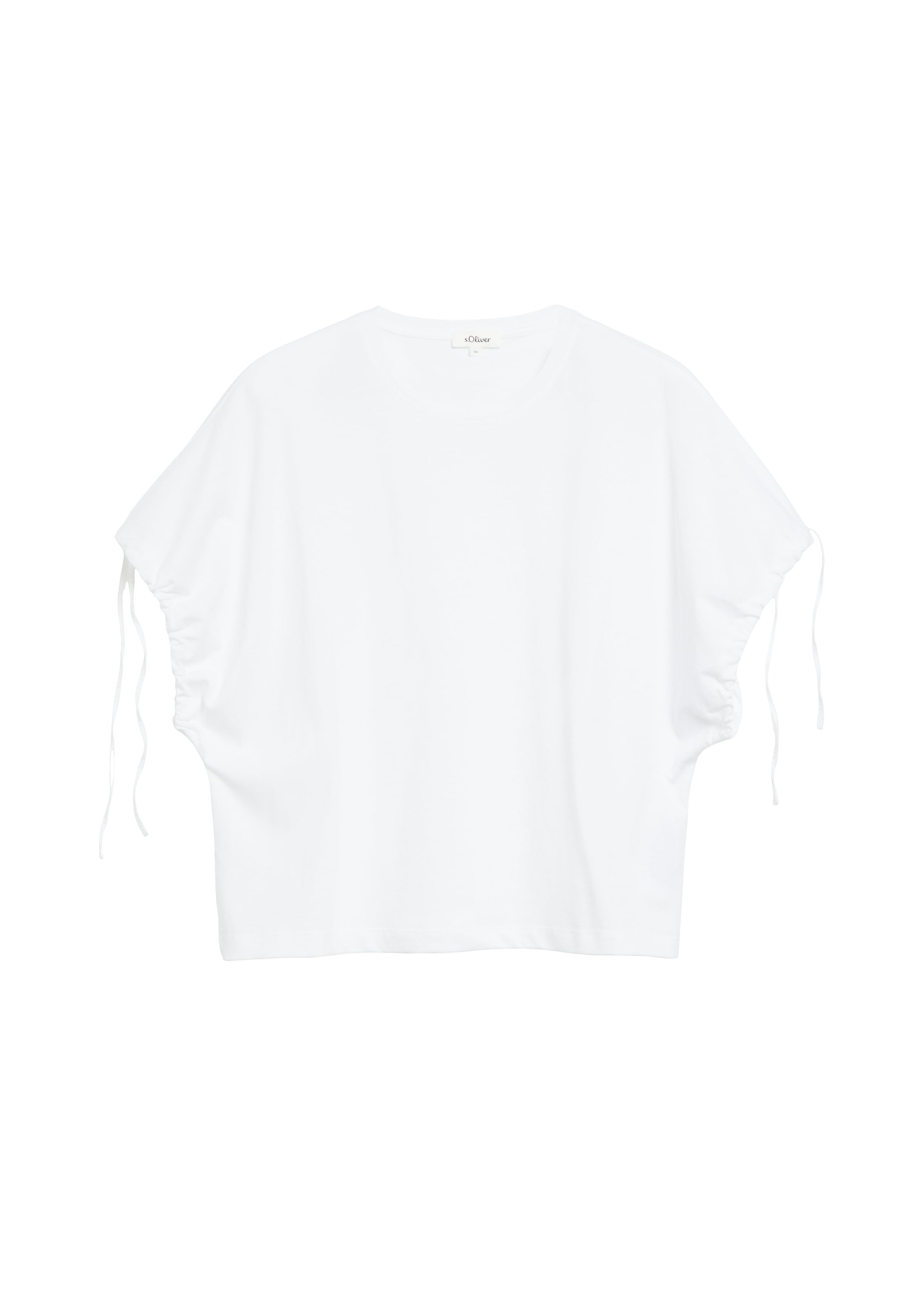s.Oliver Kurzarmshirt Sommershirt mit Knoten-Details auf den Ärmeln