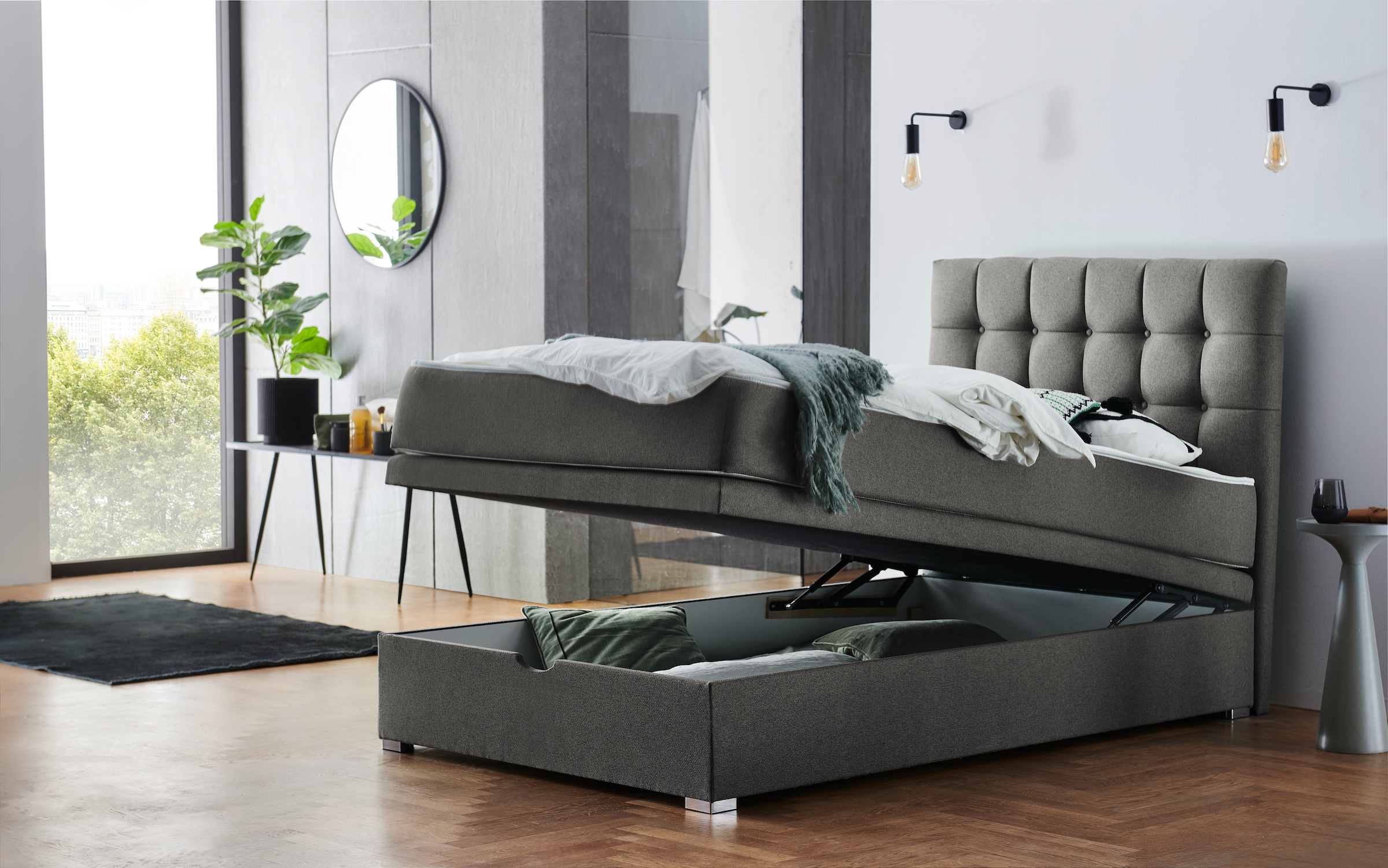 ATLANTIC home collection Boxbett »Riona, erweiterbar zu Doppel- und Familienbett« wahlweise mit 120x200cm Taschen-Federkernmatratze oder ohne Matratze