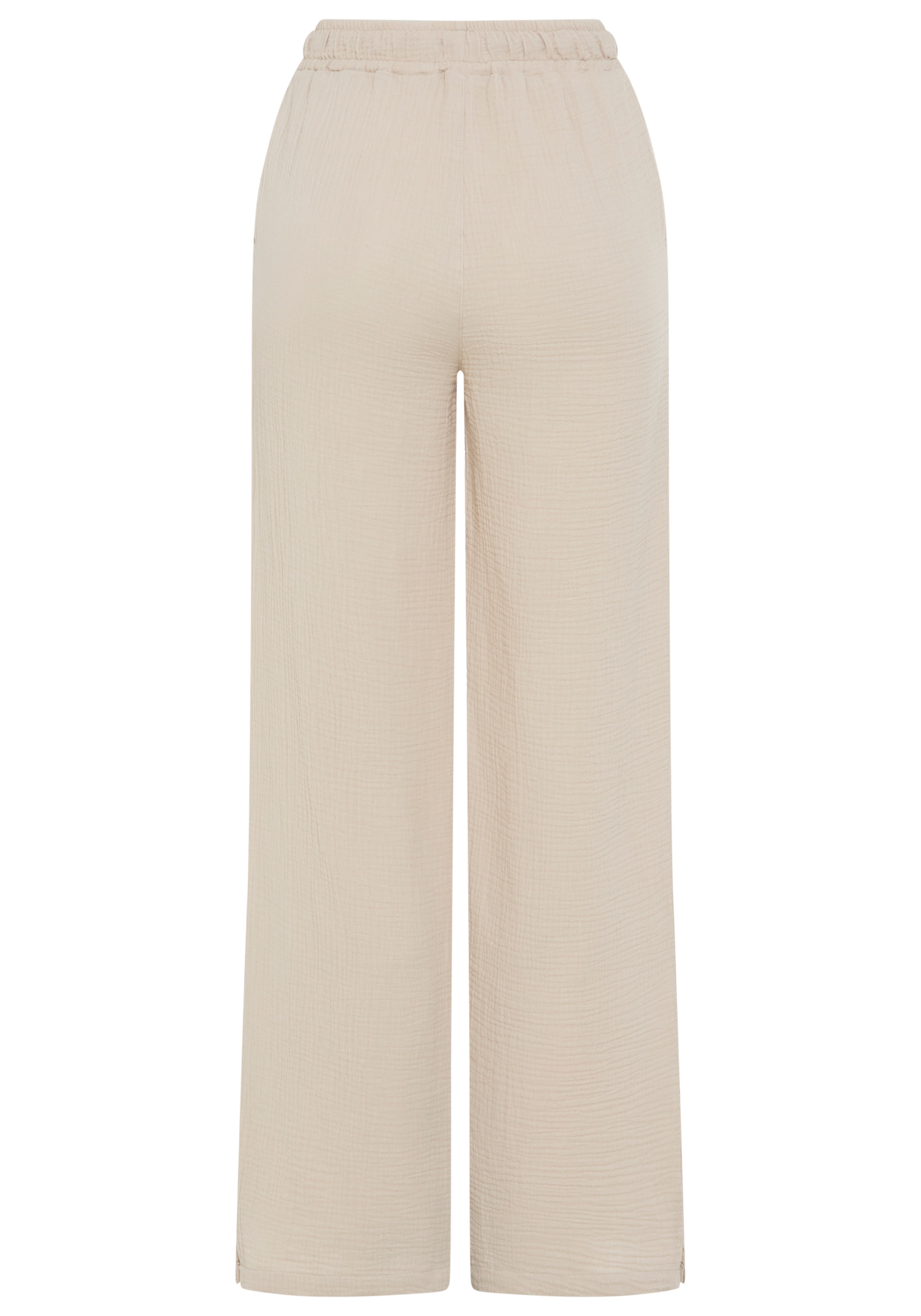 KangaROOS Palazzohose  weite Hose, mit Bindeband am Bund, mit Schlitzen am Beinabschluss