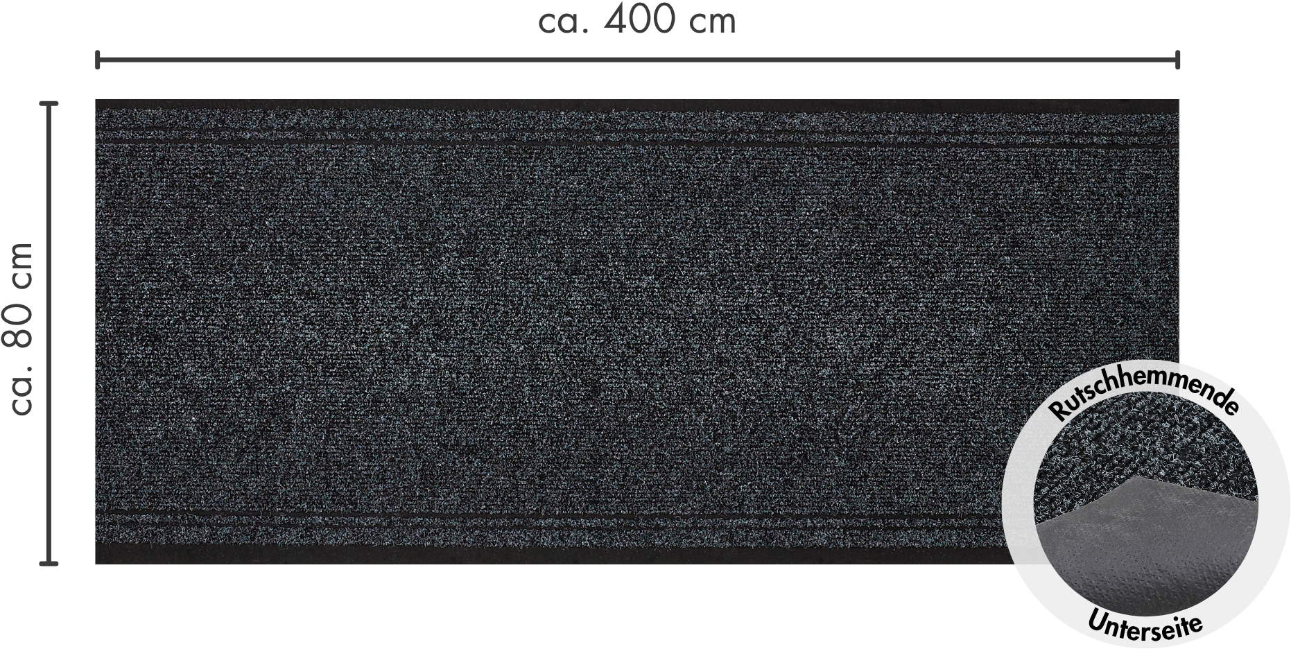 Andiamo Läufer »Mitch, Made in Belgium«, rechteckig, 6 mm Höhe, Schmutzfangläufer, meliert, mit Bordüre, In- und Outdoor geeignet