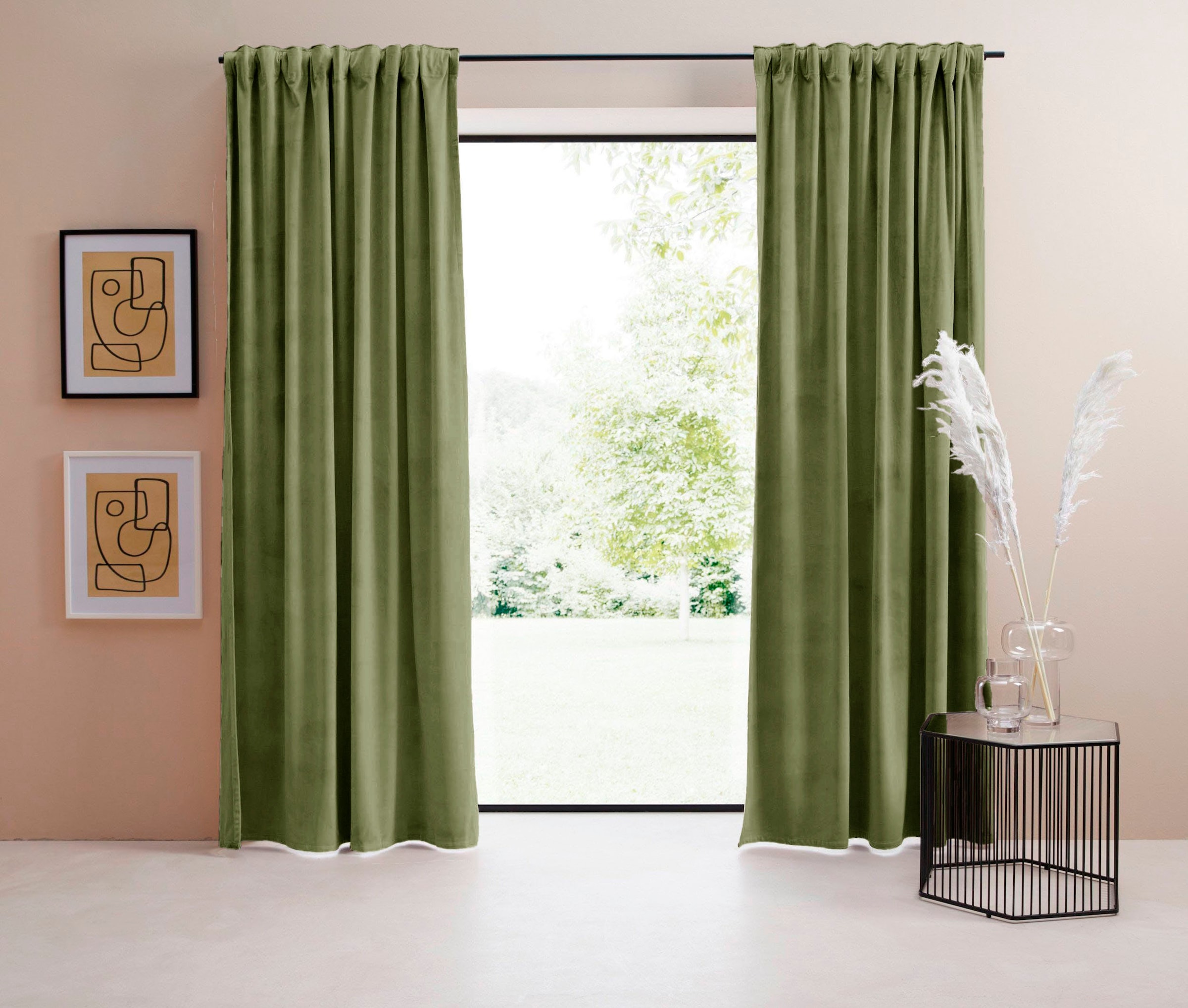 LeGer Home by Lena Gercke Gardine "LADINA" Multifunktionsband 1 Stk. tlg. blickdicht, gewebt, verschiedene Größen, Bestseller