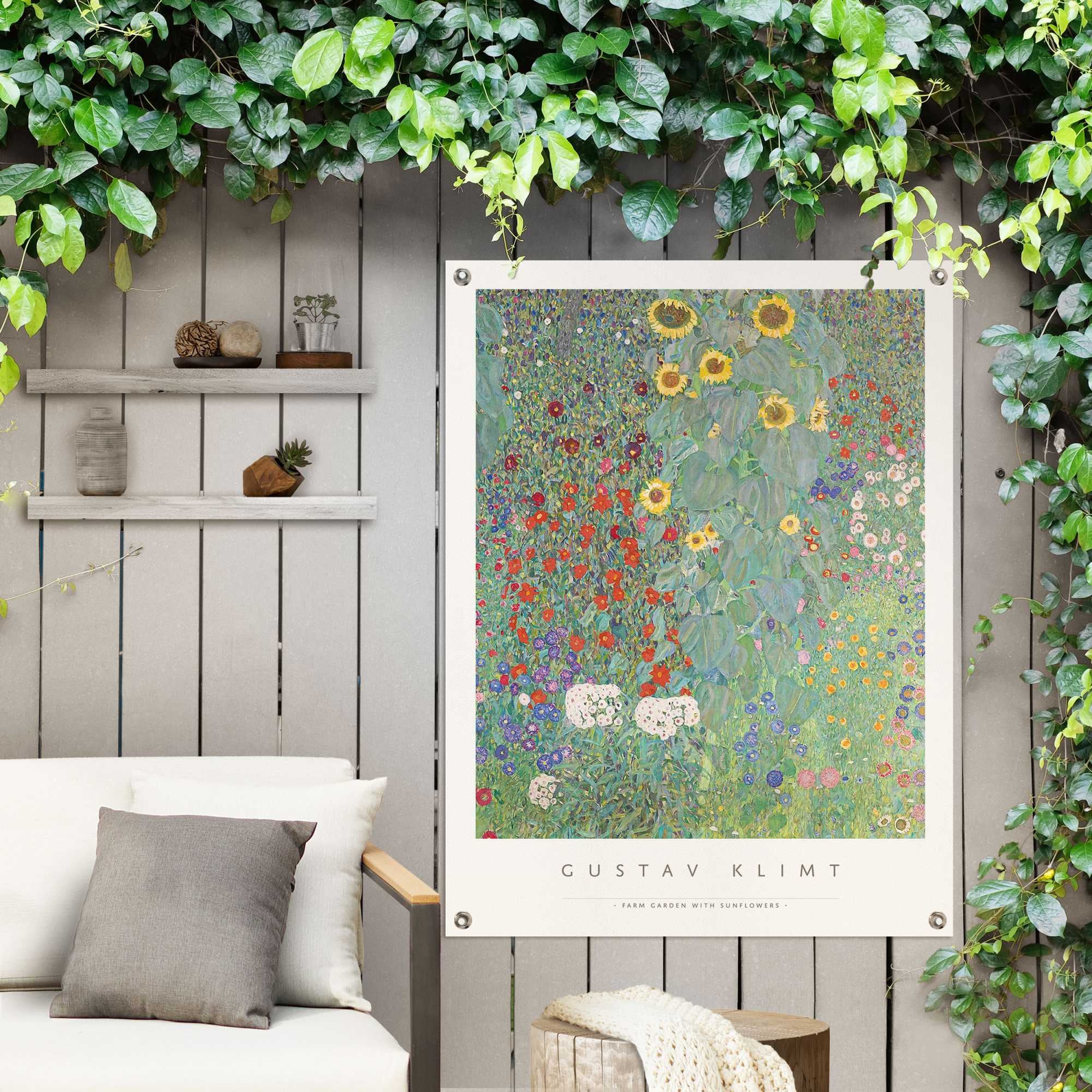 Reinders! Poster »Gustav Klimt - Sonnenblumen«, Outdoor für Garten oder Balkon
