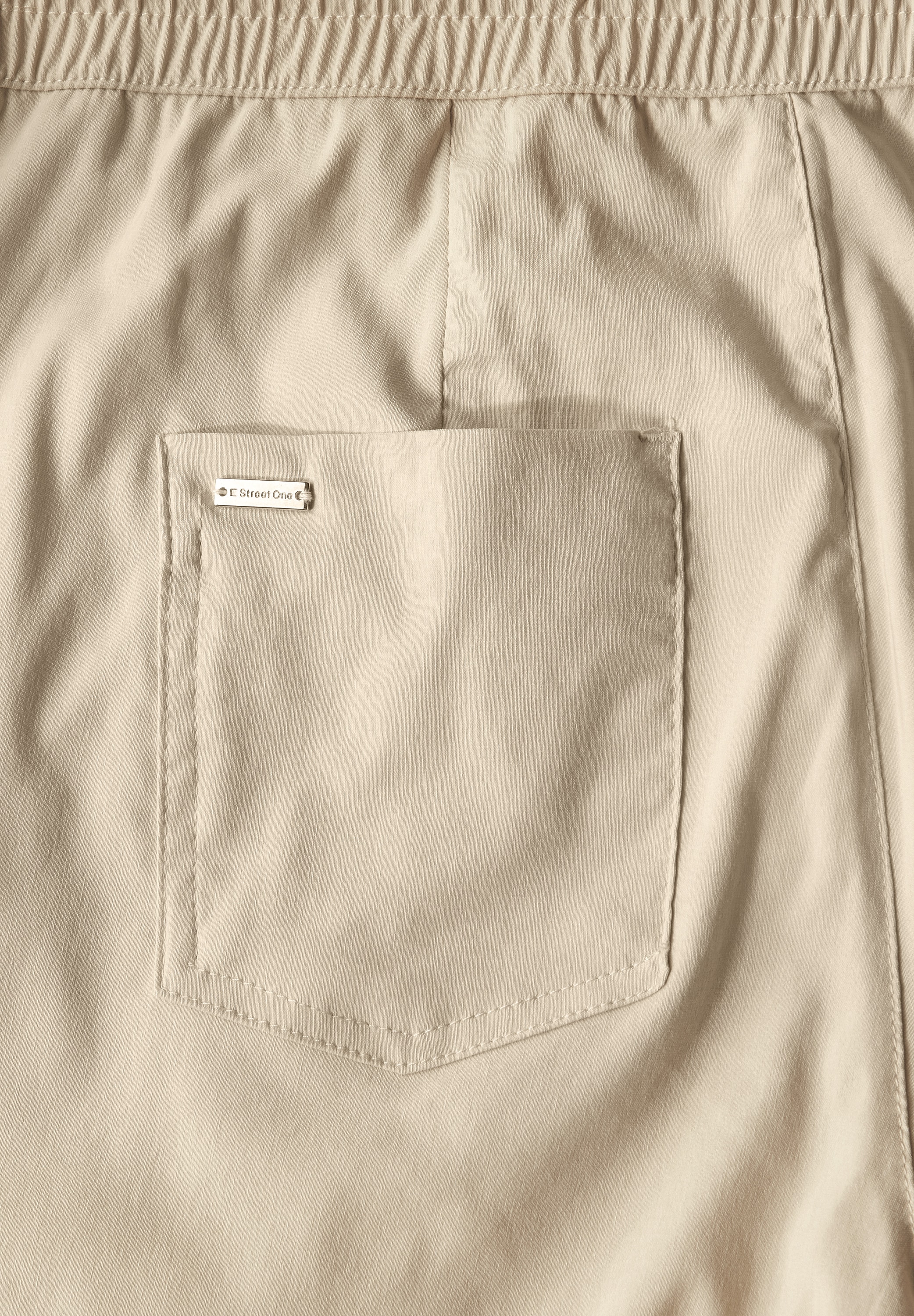 STREET ONE Stoffhose »Style Bonny«, Sommerhose mit elastischem Bund mit Tunnelzug