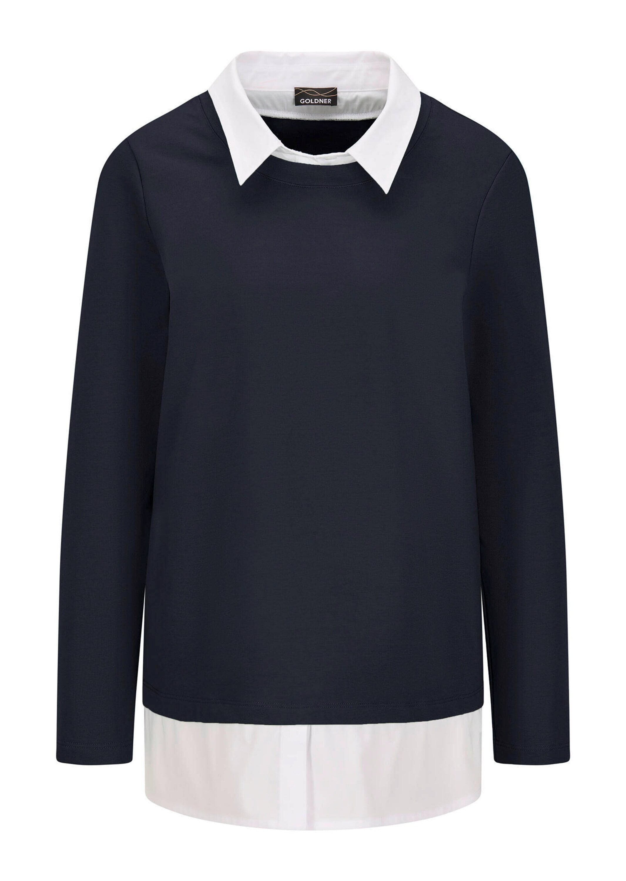 GOLDNER Langarmshirt »Kurzgröße Elegantes 2-in-1 Business-Oberteil«