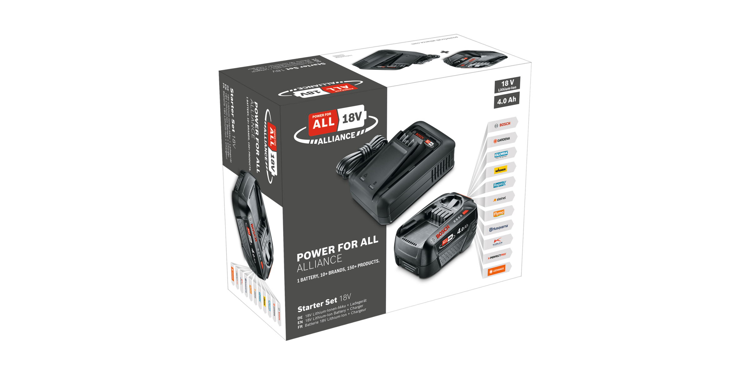 Bosch Home & Garden Akku Starter-Set »18V Set: Ladegerät AL 18V-44 CV und 4,0-Ah-Akku«, sorgt für Flexibilität und spart gleichzeitig Geld