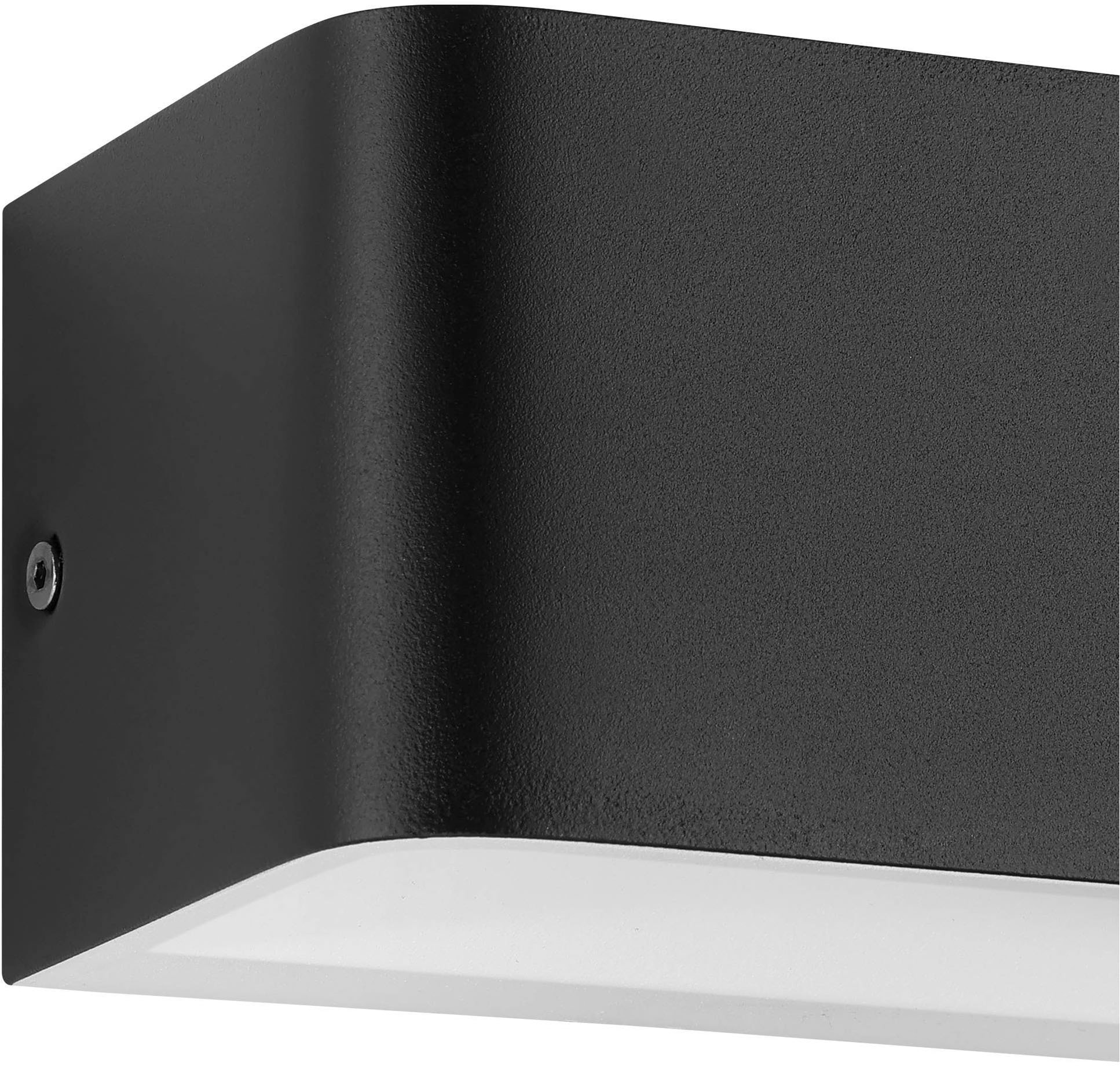 EGLO Wandleuchte »Sania 4 Wandlampe, Wandspot, Aluminium, Up and Down Leuchte, Flurlampe« LED-Modul 1 Stk. Warmweiß Wand-/Deckenleuchte - L13 x H8 x AL9 cm - schwarz, weiß - 6W inkl.