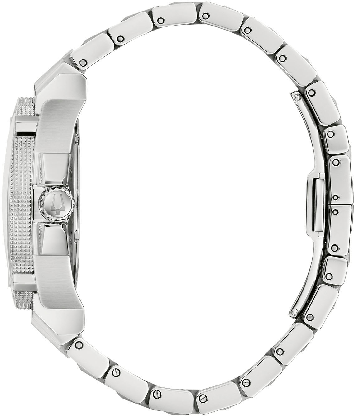 Bulova Quarzuhr, Armbanduhr, Herrenuhr, Edelstahlarmband, Saphirglas, Datum
