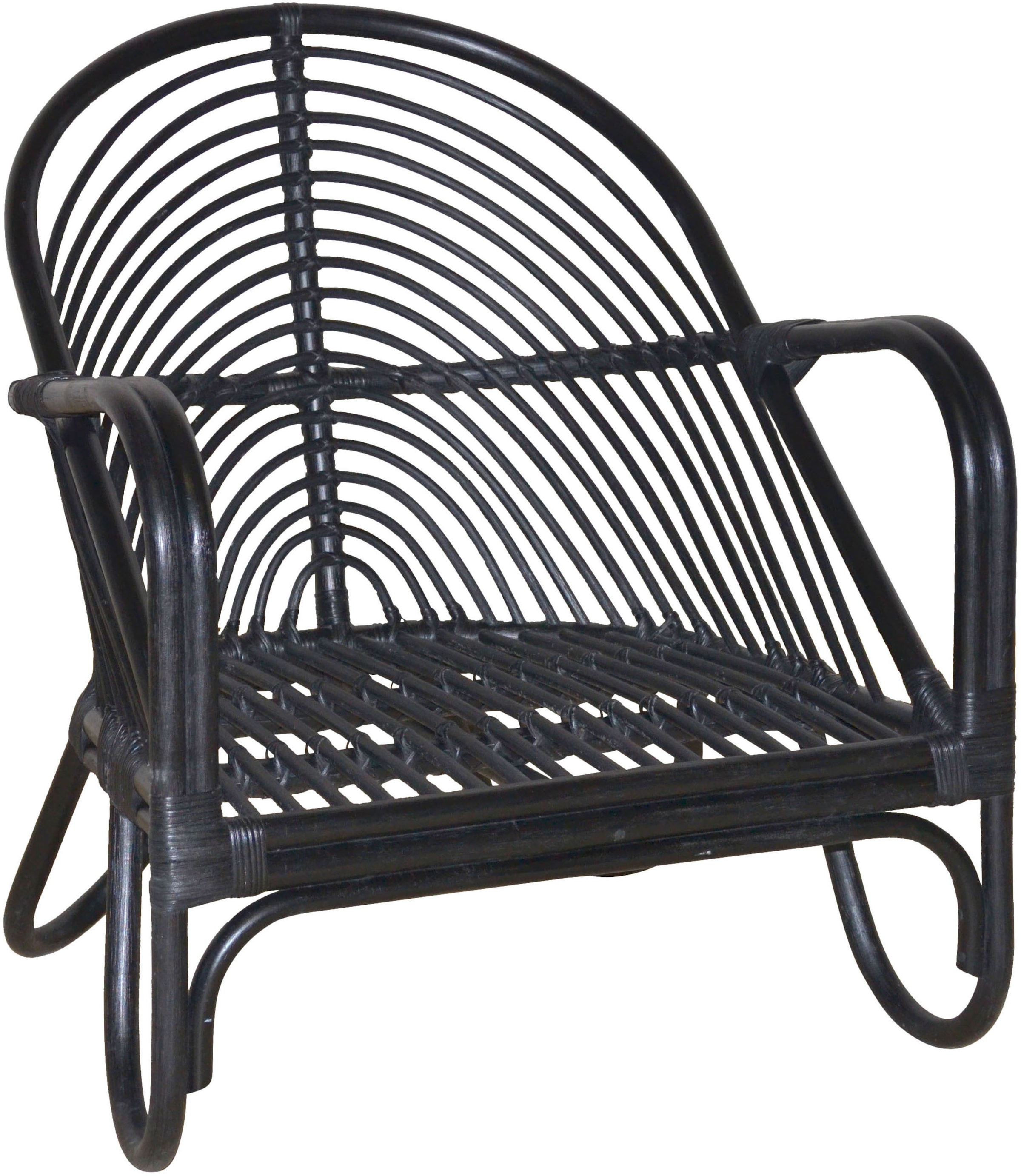 HOFMANN LIVING AND MORE Loungesessel, (1 St., Inklusive extra stark gepolsterten Sitzkissen), Handgeflochten