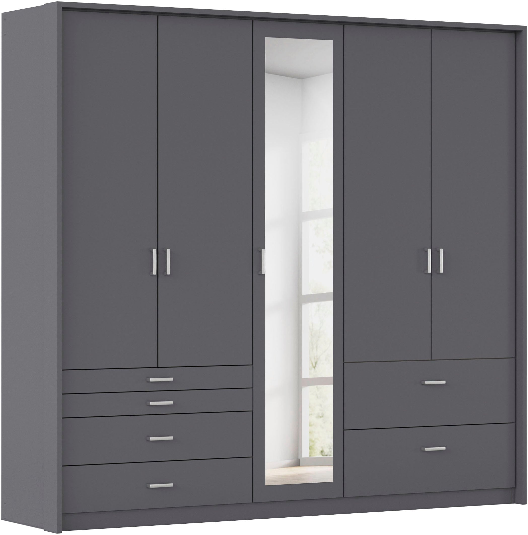 rauch Drehtürenschrank »Kleiderschrank Schrank Garderobe Wäscheschrank WILDBERG« Breiten 230/275 cm, Höhen 212/231 cm,  mit 6 Schubladen, obere Schublade mit Holz-Einteilung MADE IN GERMANY