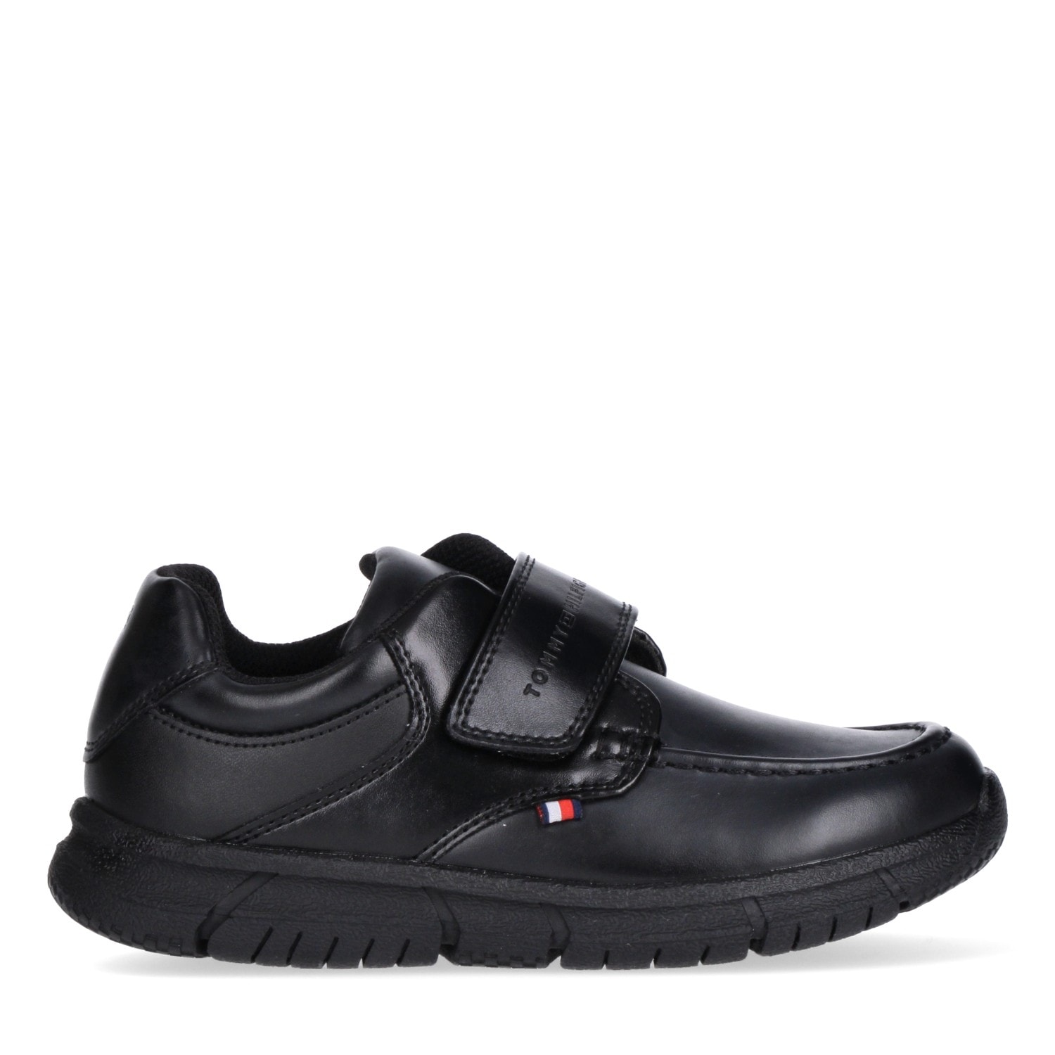 Tommy Hilfiger Klettschuh »WMS = weit, für kräftige Füße«  festlicher Sneaker, Halbschuh mit Logoprägung auf dem Klettriegel
