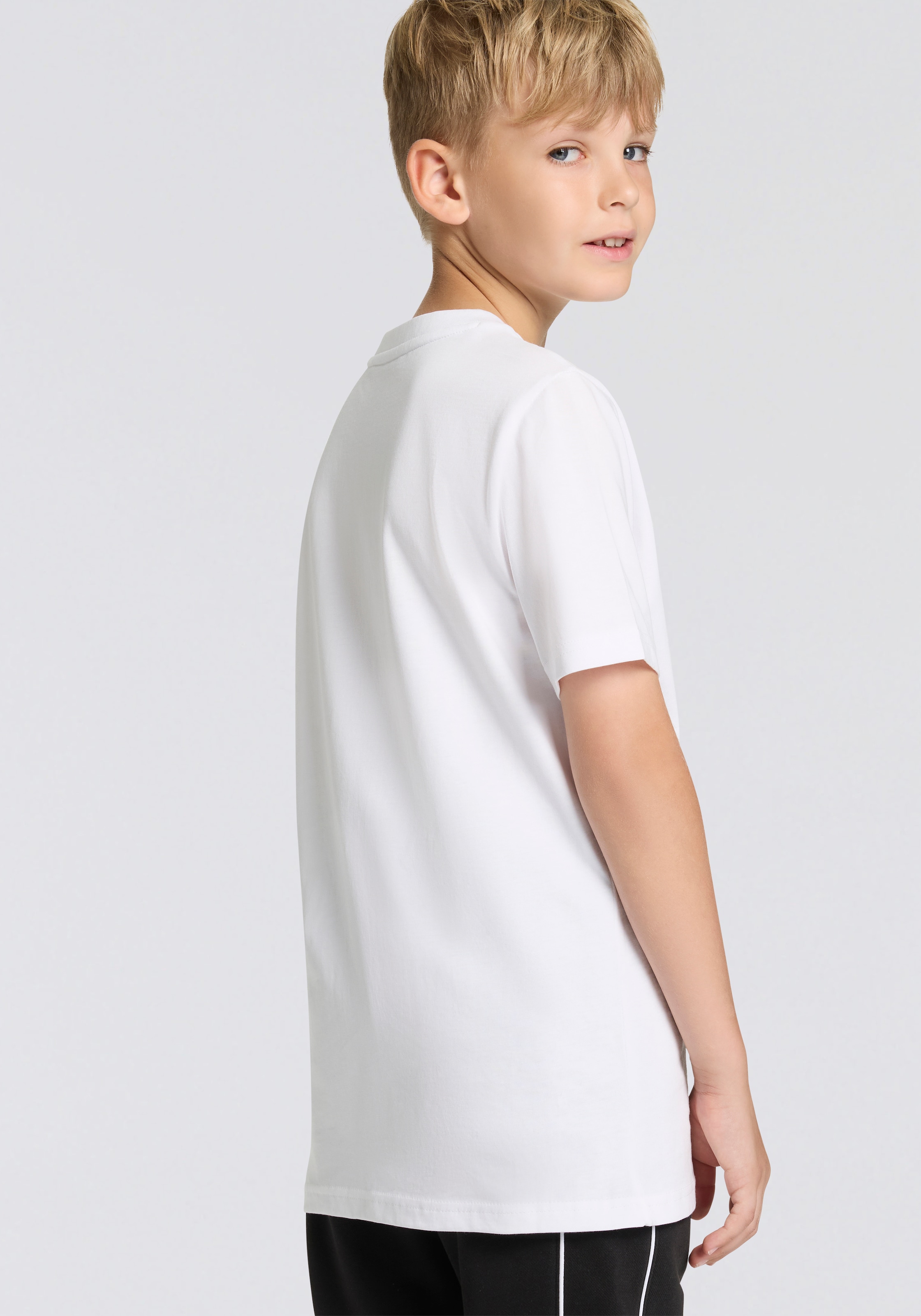 PUMA T-Shirt »SPORT RIB COLLAR TEE B« Kurzarm, Rundhalsausschnitt, aus Jersey-Material