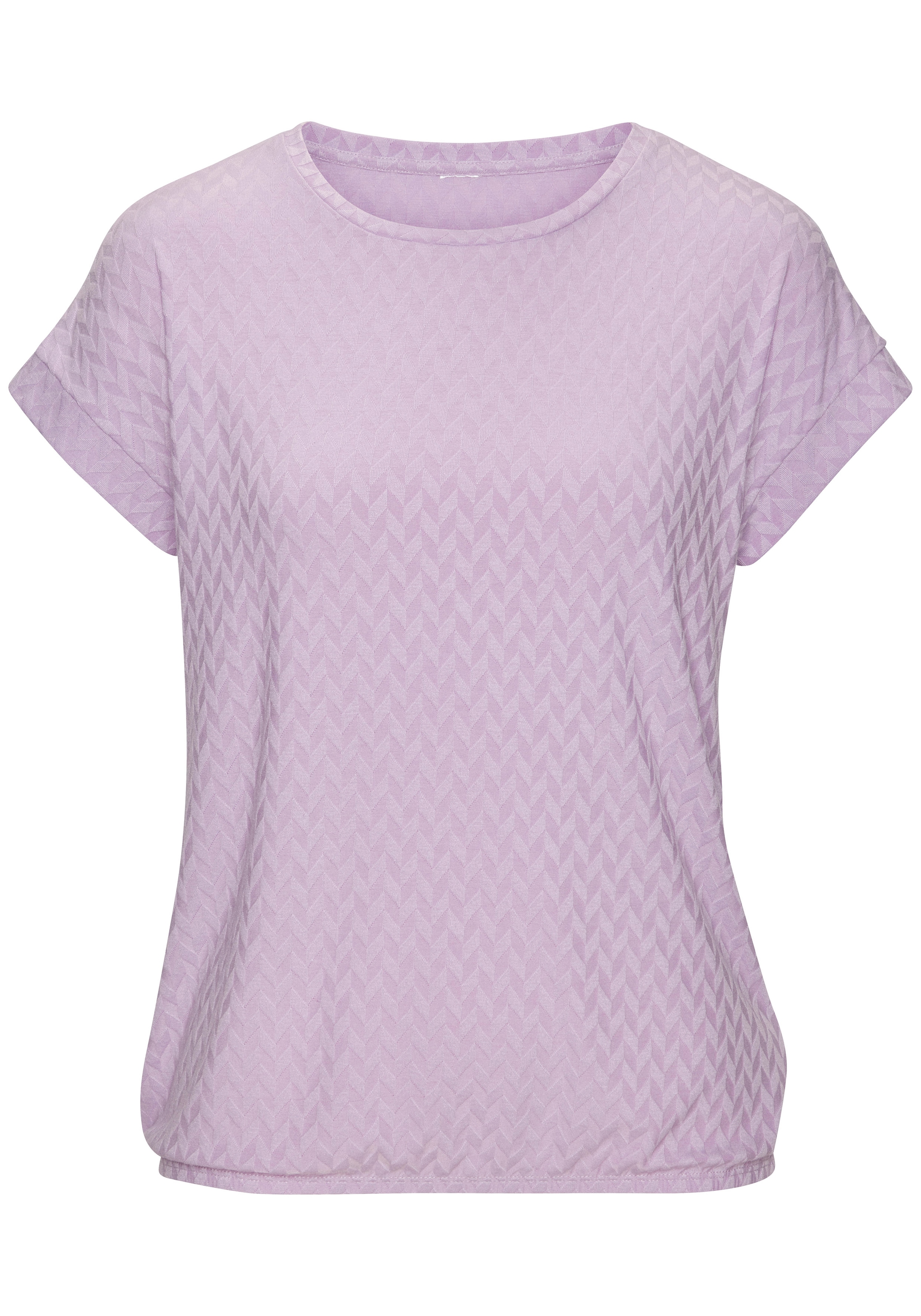 Vivance Kurzarmshirt »mit modischem Jacquard-Muster« aus luftiger Qualität mit Viskose