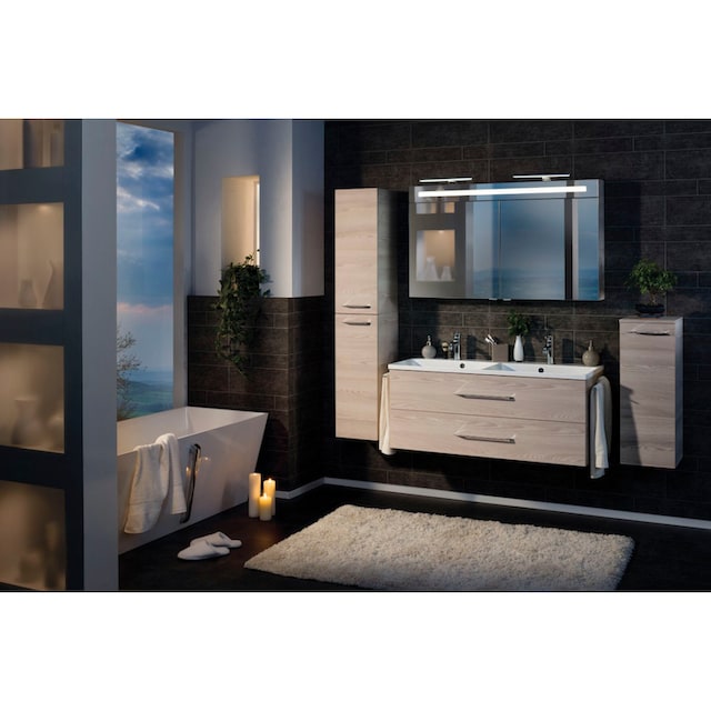 FACKELMANN Spiegelschrank »CL 120 - Alaska-Esche«, Badmöbel Breite 120 cm,  2 Türen, doppelseitig verspiegelt online kaufen | mit 3 Jahren XXL Garantie
