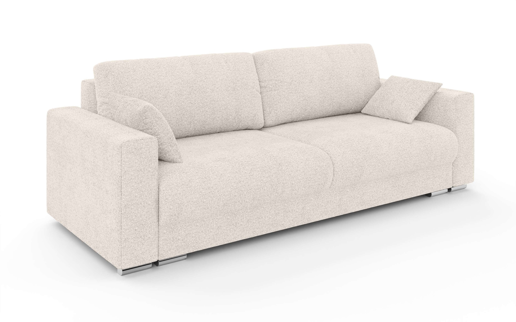 Home affaire 3-Sitzer »Stevinson Schlafsofa mit Bettkasten, Maße B/H/T: 229/87/97 cm« mit Wellenunterfederung, 2 Rückenkissen und 2 Zierkissen