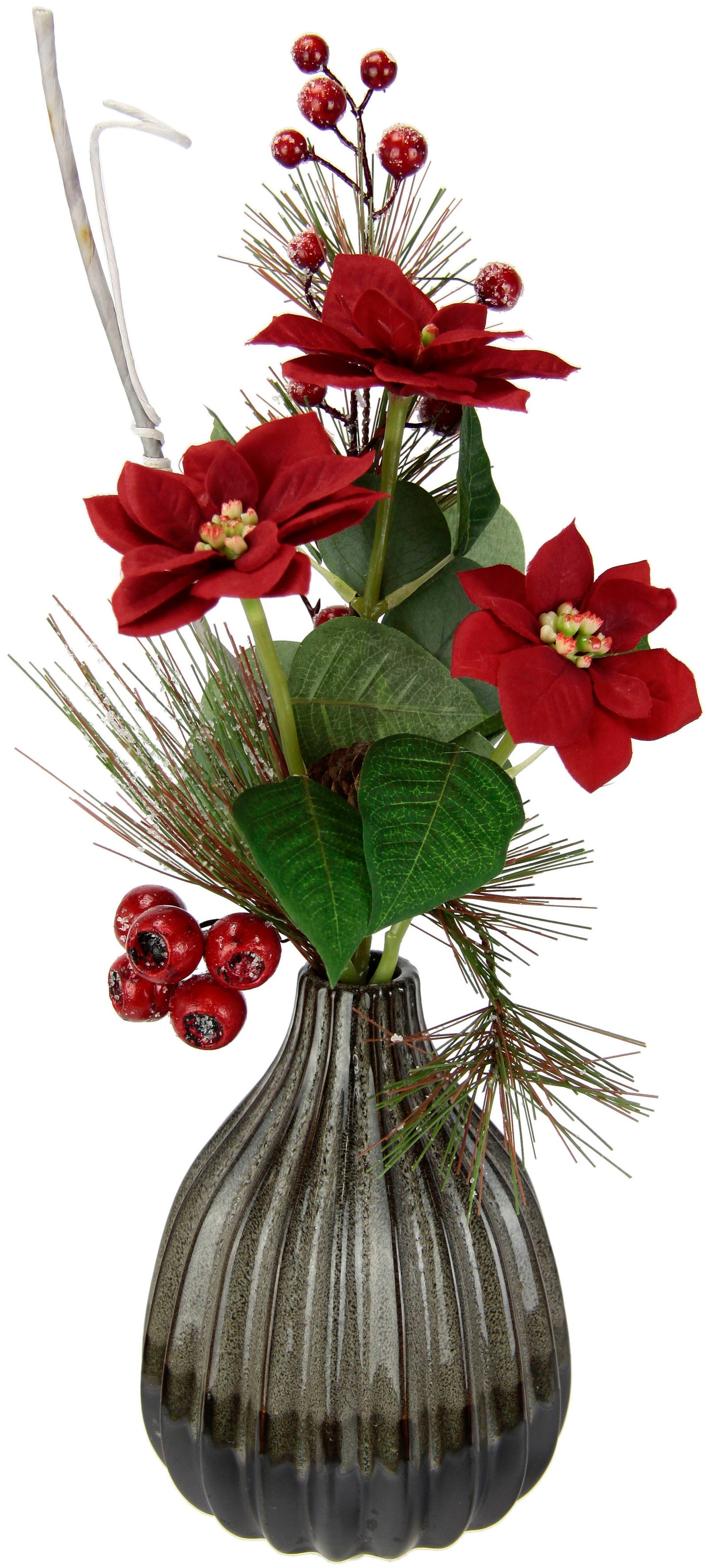 Poinsettia Kunstpflanze Winterliche I.GE.A. Weihnachtsdeko Keramikvase,«, Arrangement, online UNIVERSAL »Gesteck | mit in kaufen Kunstblumen