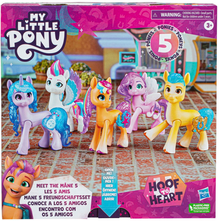 Hasbro Spielfigur »My little Pony Meet the Mane 5«, (Set), mit Schönheitsflecken zum Anstecken