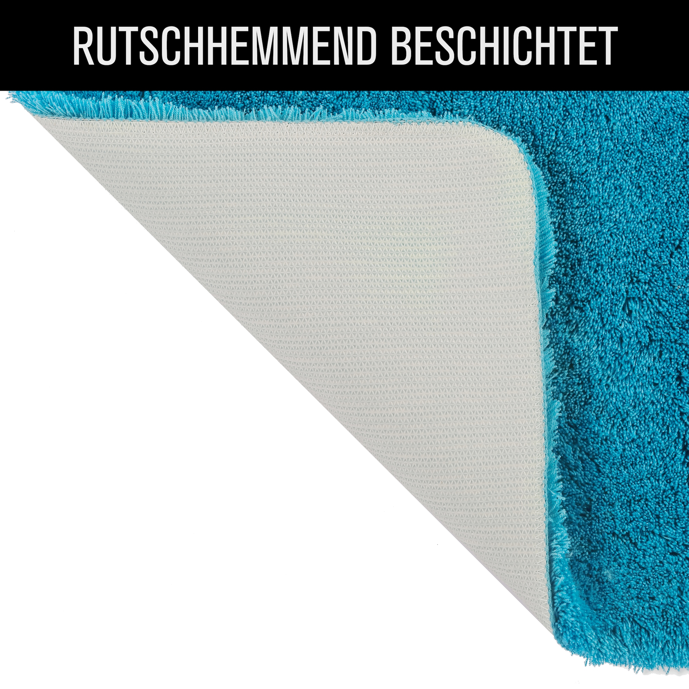my home Badematte »Merida, Badvorleger, Badezimmer Teppich« Höhe 32 mm rutschhemmend beschichtet fußbodenheizungsgeeignet | schnell trocknend | strapazierfähig Badteppich, Uni Farben, rechteckig, rund & als 2-tlg. Set erhältlich