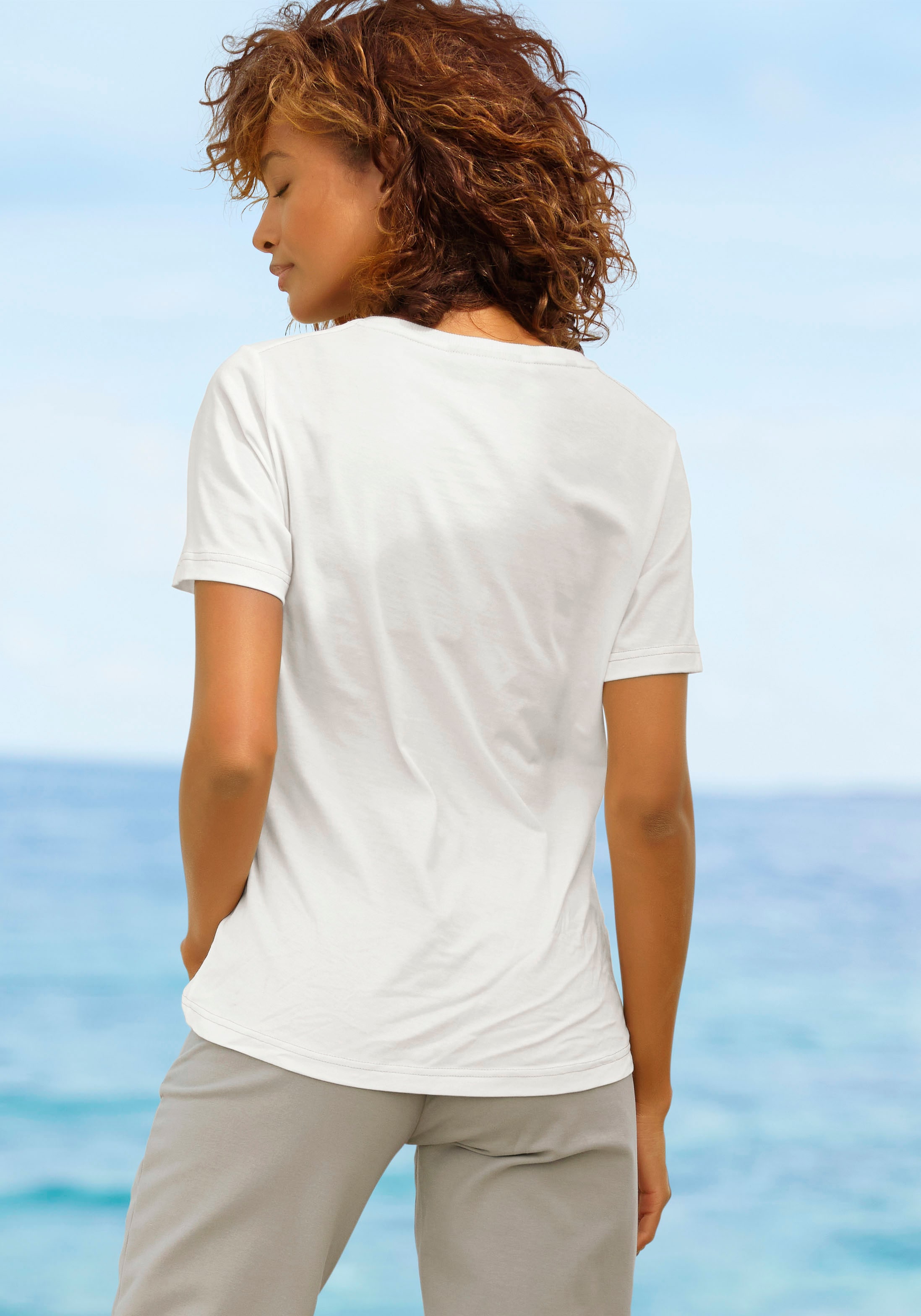 Elbsand T-Shirt, mit Logodruck vorne