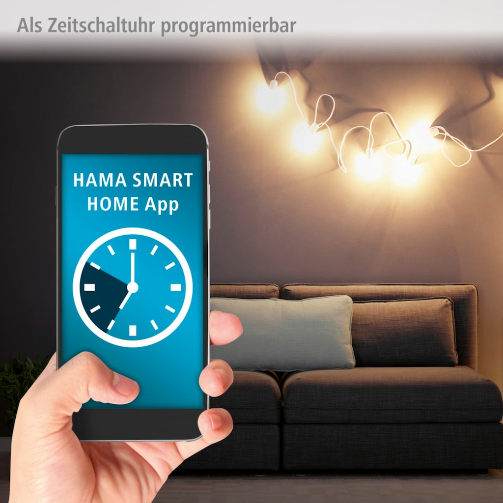 Hama Steckdose »für App- und Sprachsteuerung«, ohne Hub/Gateway/Bridge, Mini-Format, 3680W