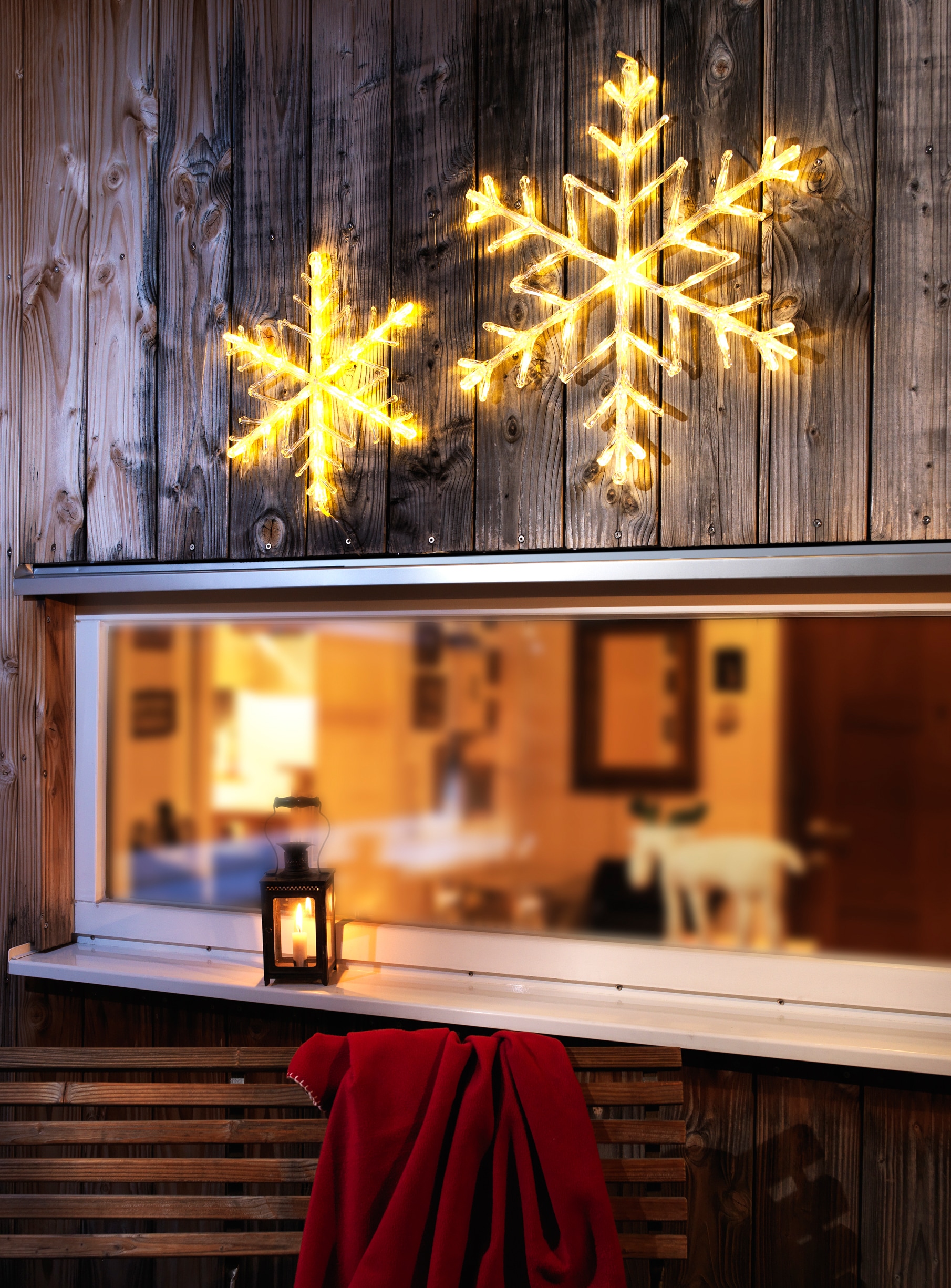 KONSTSMIDE LED 24 3 online Stern Dioden flammig-flammig, mit LED »Weihnachtsstern, Jahren 24 Schneeflocke, | Garantie XXL Acryl aussen«, weiße Weihnachtsdeko kaufen warm