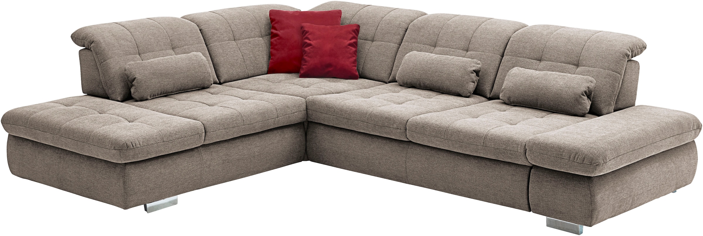 Die PlanBar Ecksofa »MP-IN17004 L-Form, Breite 323 cm, mit Federkern-Polsterung« inkl. Sitztiefenverstellung, wahlweise weitere Funktionen