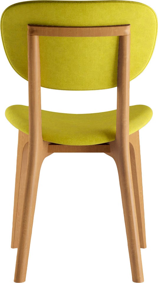 INOSIGN Stuhl »COZY Made in Italy«, (Set), 2 St., Microfaser, Gestell in Buche, Kirsch- oder Nussbaum, Massivholz, Design Stuhl