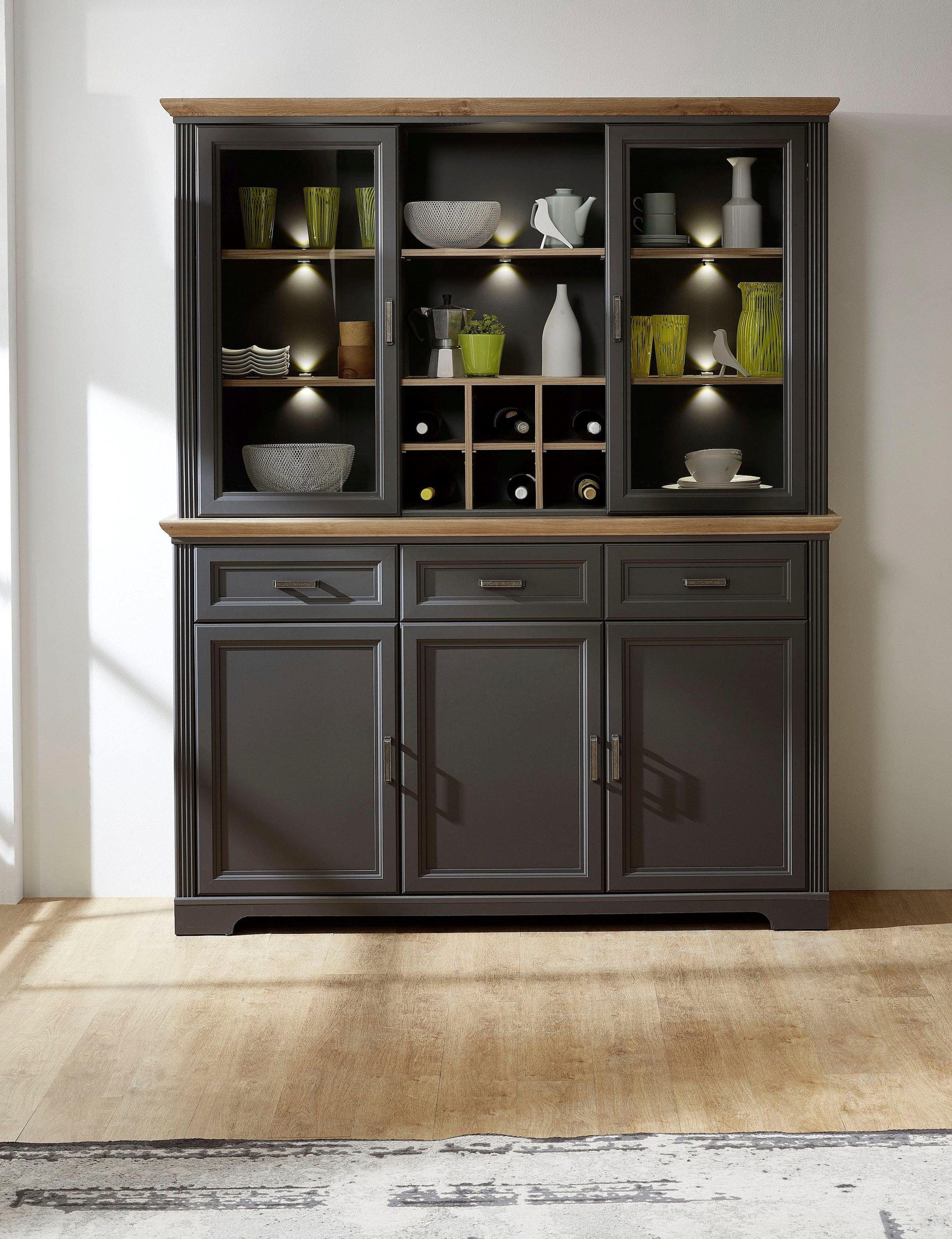 Aufsatzvitrine), Sideboard auf Innostyle »Jasmin«, 1 (1 bestellen und Vitrine 2-teilig Rechnung