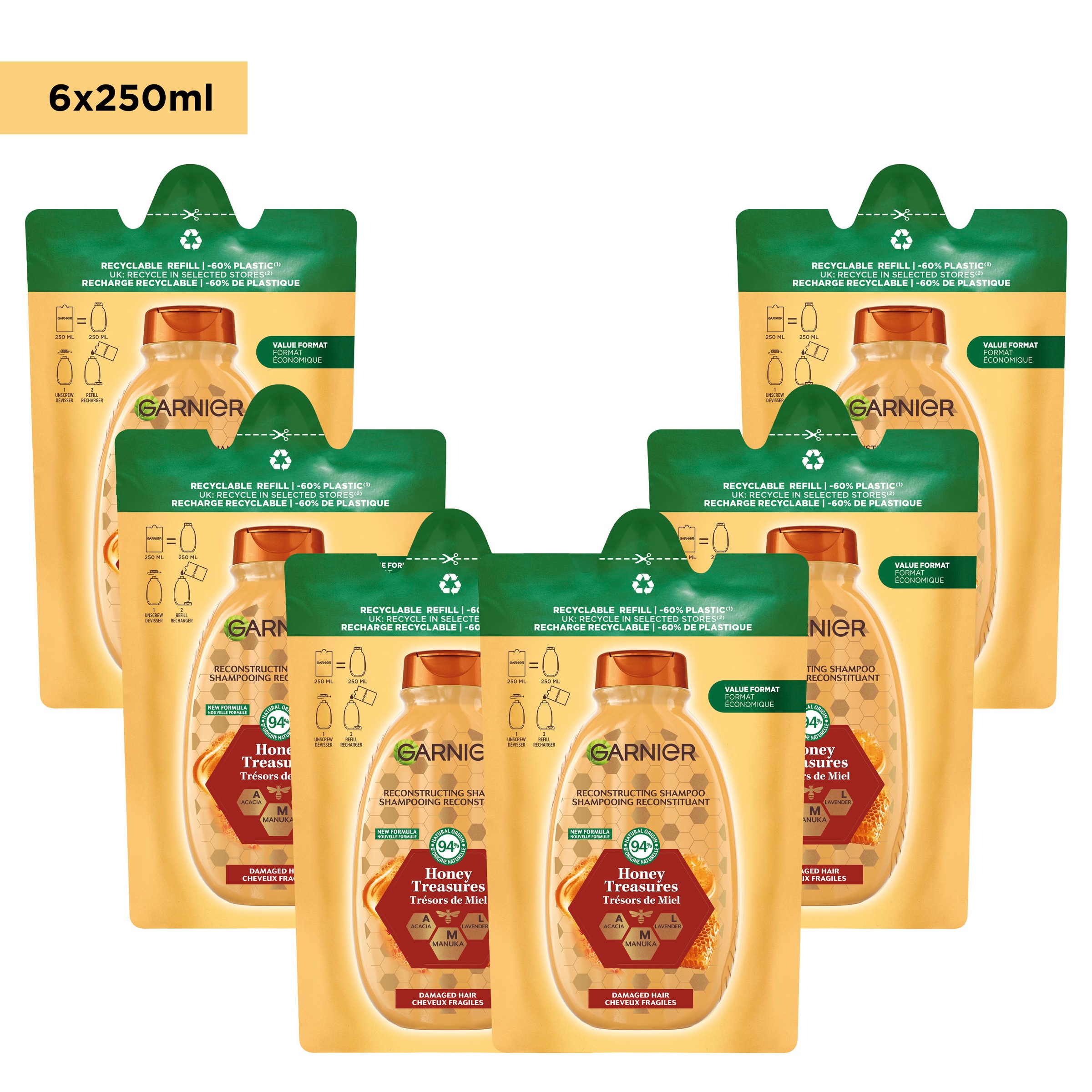 GARNIER Haarshampoo »Wahre Schätze Honig Nachfüllpack«