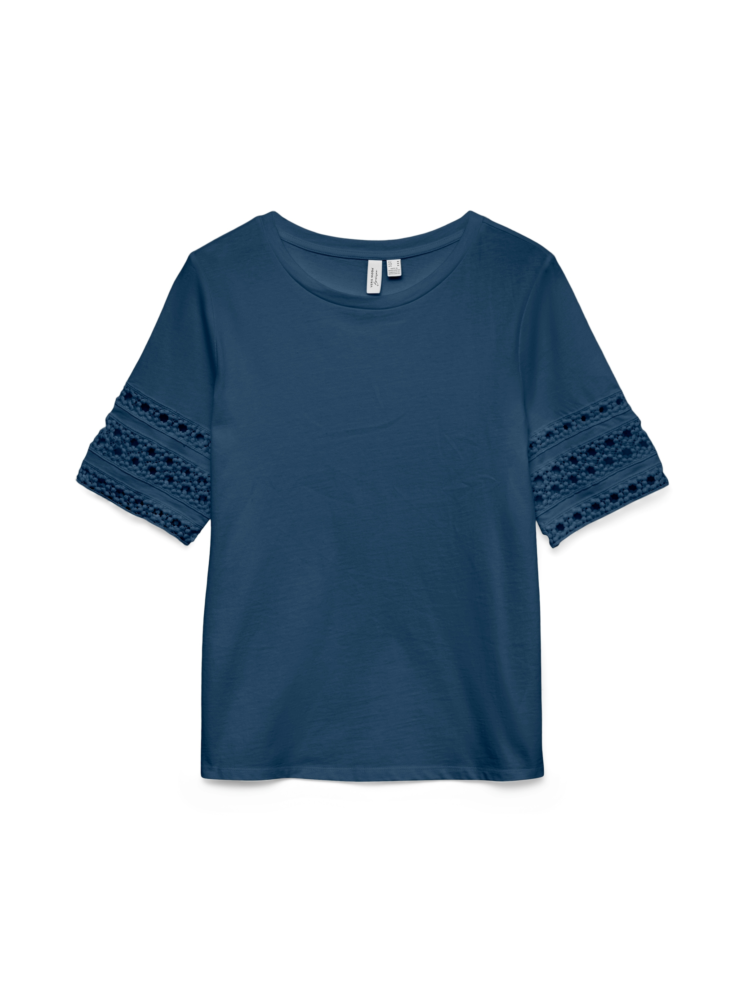 Vero Moda T-Shirt »VMIVACY 2/4 O-NECK TOP JRS BTQ« mit Lochstickerei