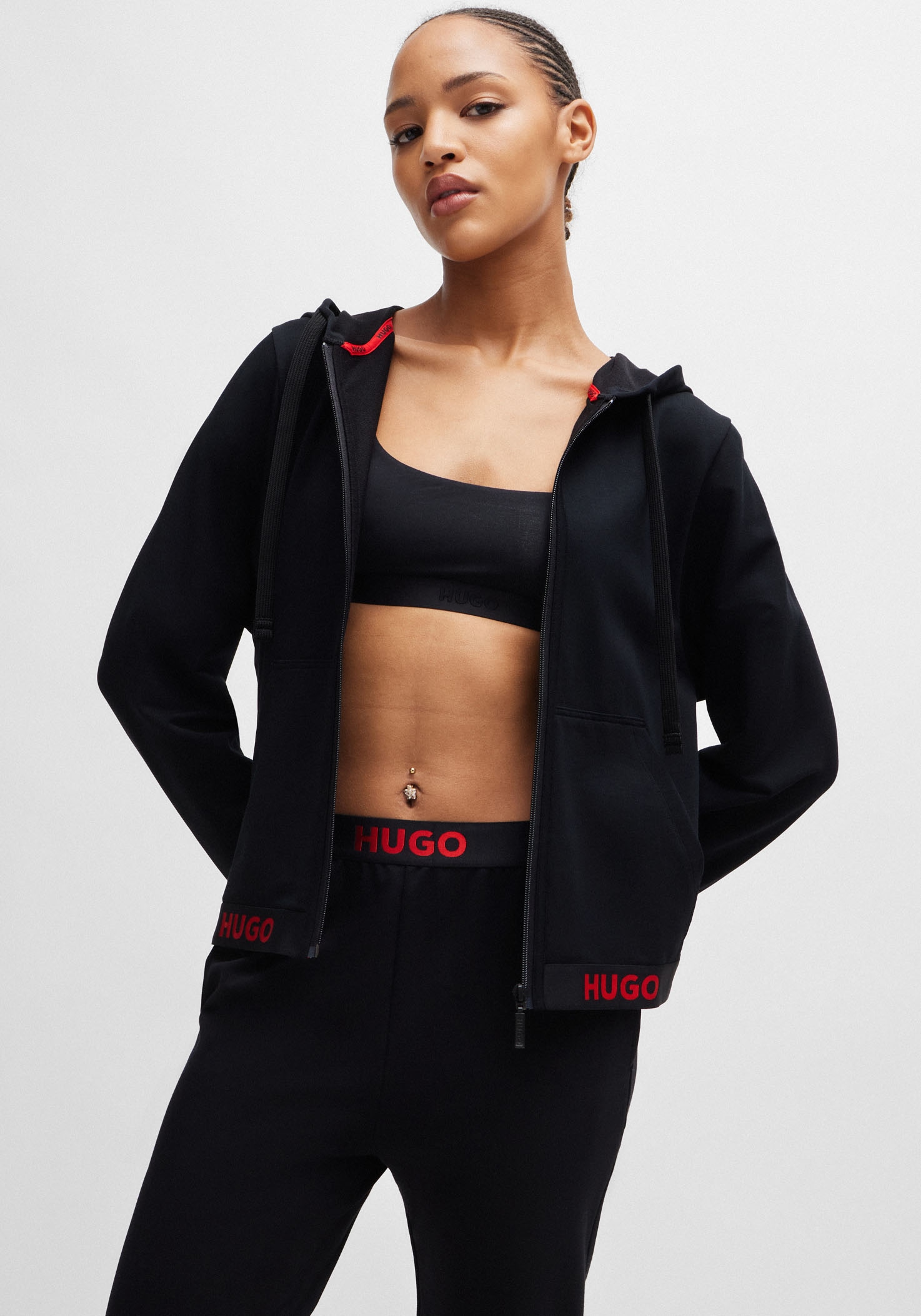 Sweatjacke »SPORTY LOGO_JACKET«, mit Kordel